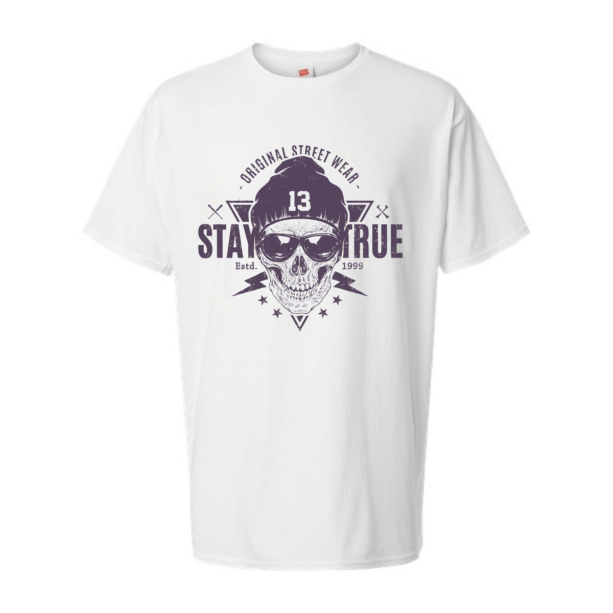 Stay True Skull Graphic Unisex 100 Cotton Essential-T Tall Men's T-Shirt