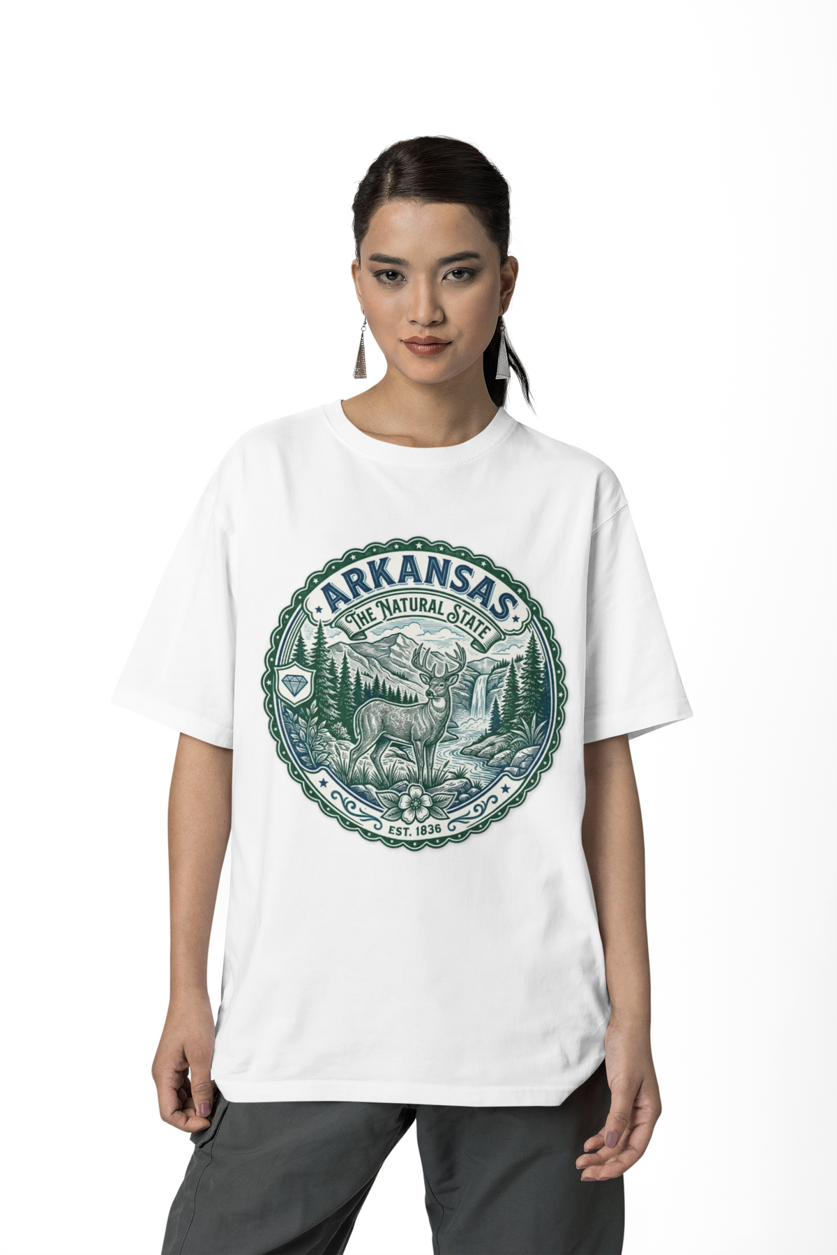 Arkansas Graphic Heavyweight Garment-Dyed Travel Tourist Graphic Gift Tee Unisex 100 Cotton Comfort Colors T-Shirt