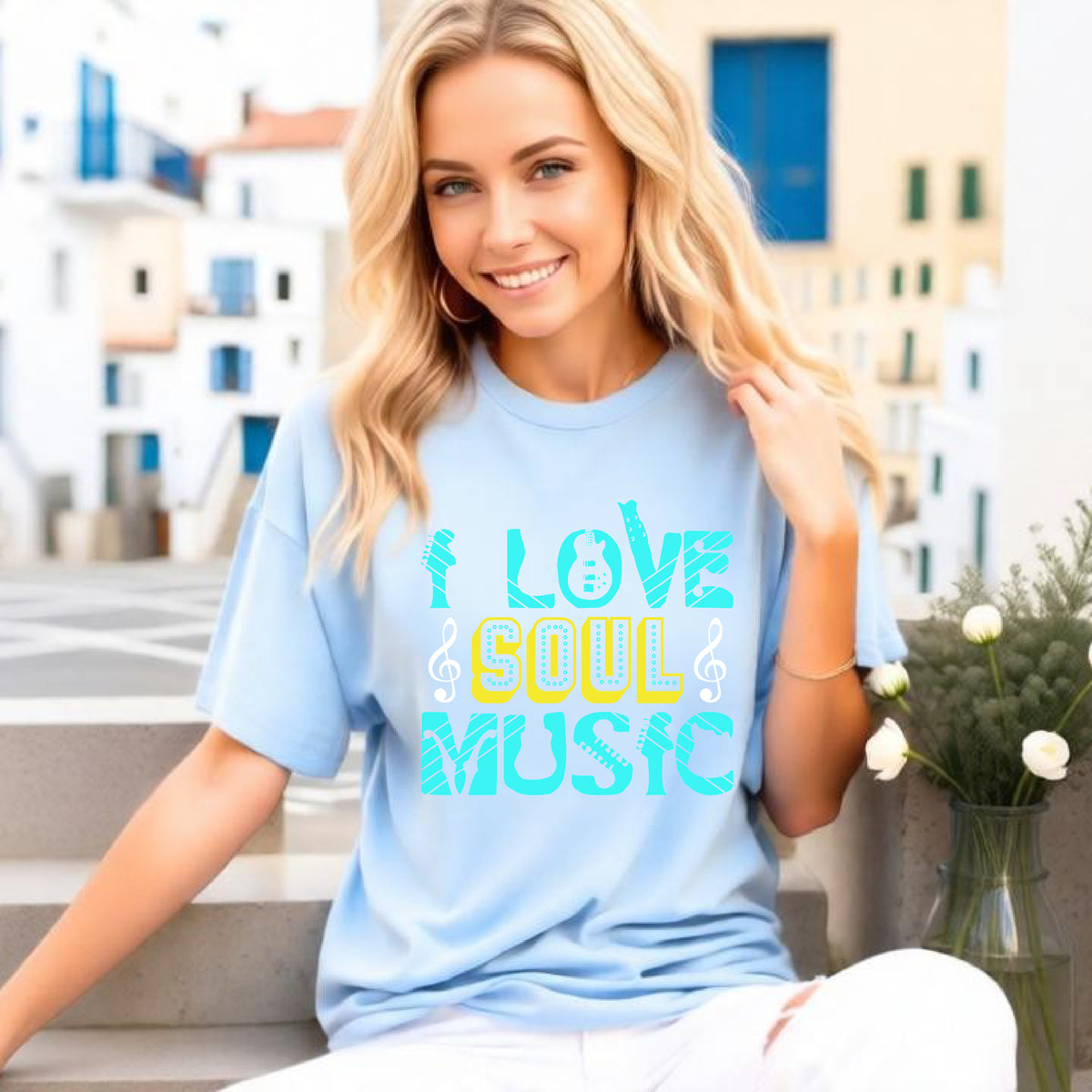 I Love Soul Music T-shirt Soul Music Graphic Unisex Cotton Tee 052