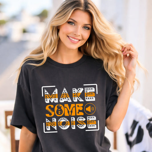 Make Some Noise T-Shirt Retro Boombox Music Unisex Cotton Tee 060