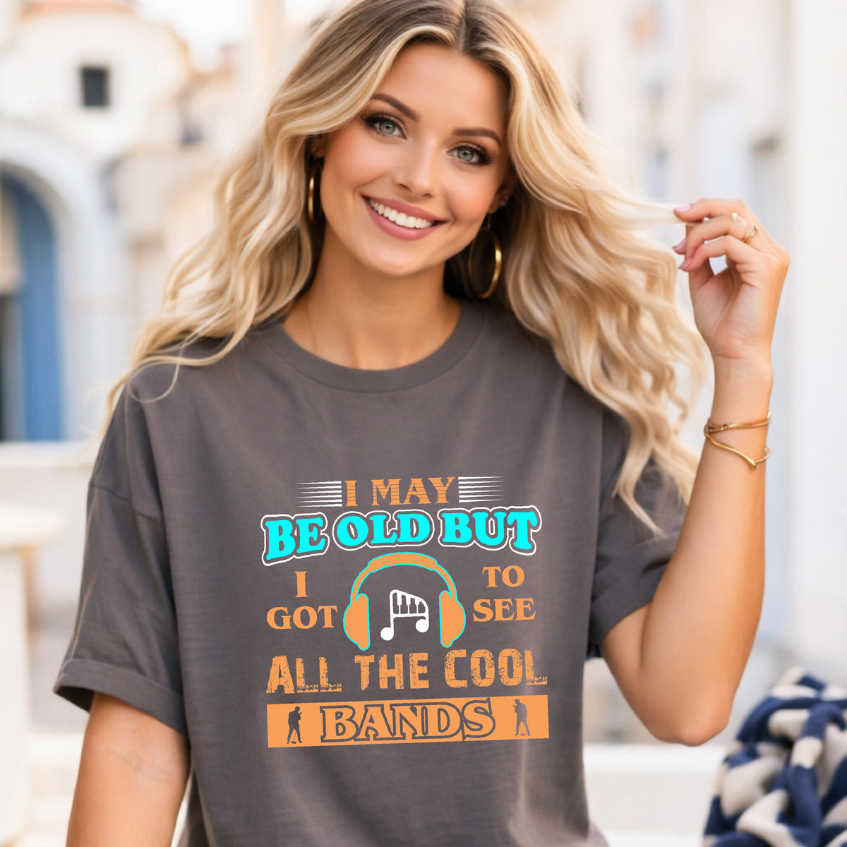 To See All The Cool Bands T-Shirt Vintage Concert Graphic Unisex Cotton Tee 061