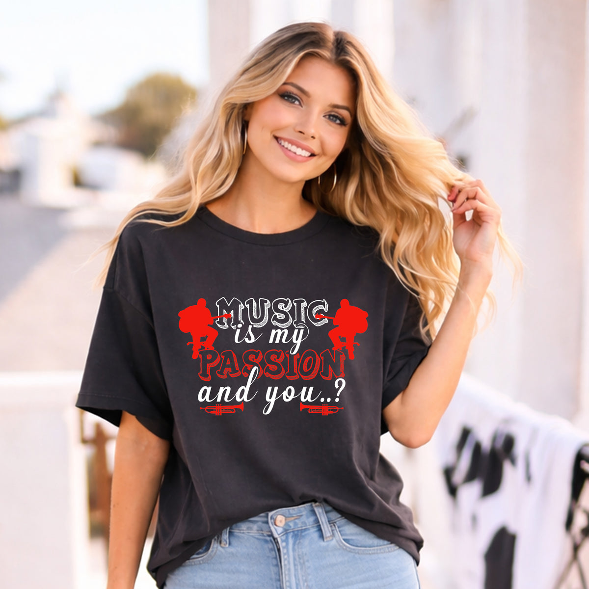 Music is My Therapist T-shirt Band Graphic Music Quote Unisex Cotton Tee 070