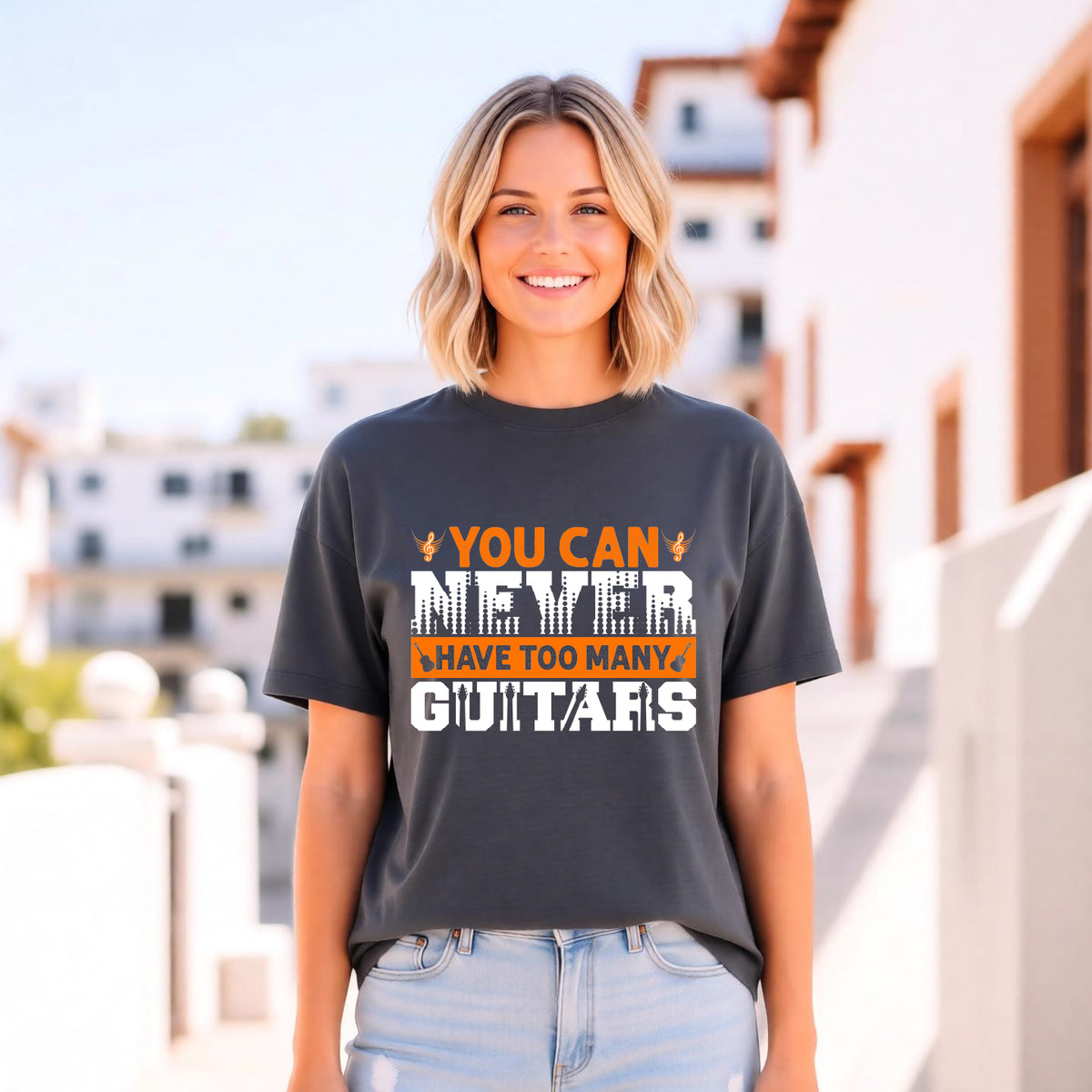 You Can Never Have Too Many Guitars T-Shirt Musician Guitar Unisex Cotton Tee 085