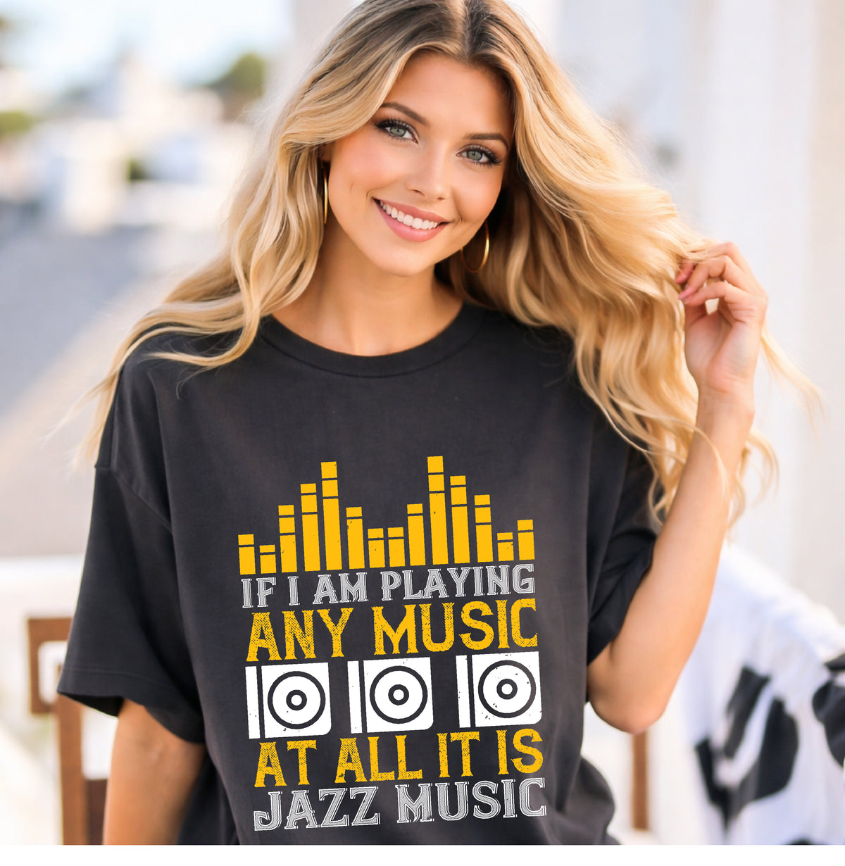Jazz Music Graphic Unisex Heavy Cotton Art Designed T-Shirt m17