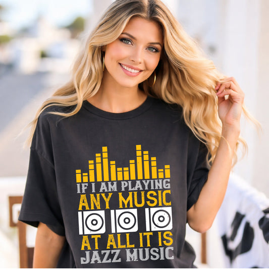 Jazz Music Graphic Unisex Heavy Cotton Art Designed T-Shirt m17