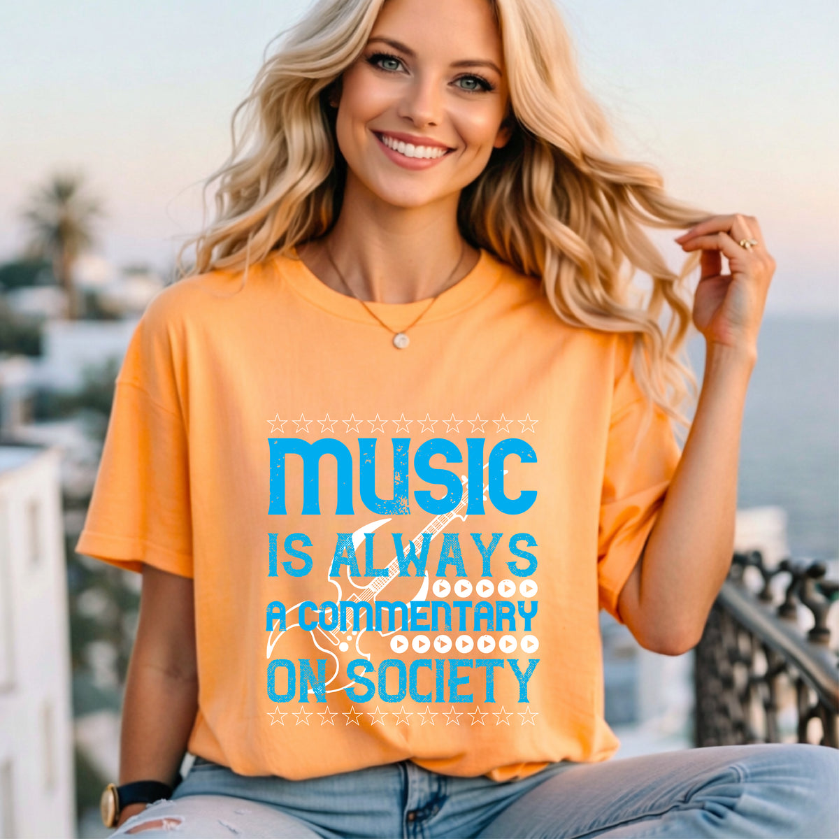 Music Graphic Unisex Heavy Cotton Art Designed T-Shirt m26