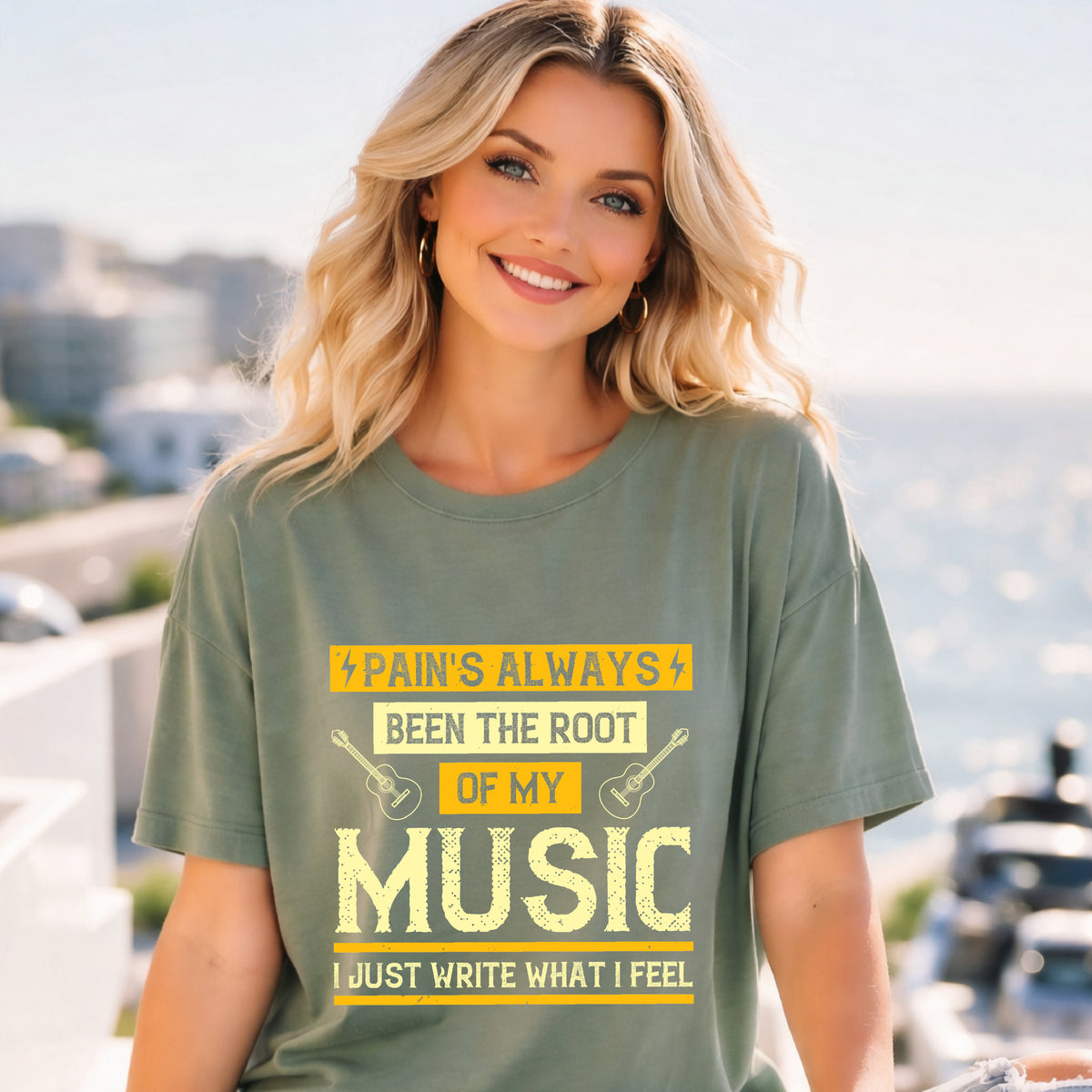 Music Graphic Unisex Heavy Cotton Art Designed T-Shirt m41