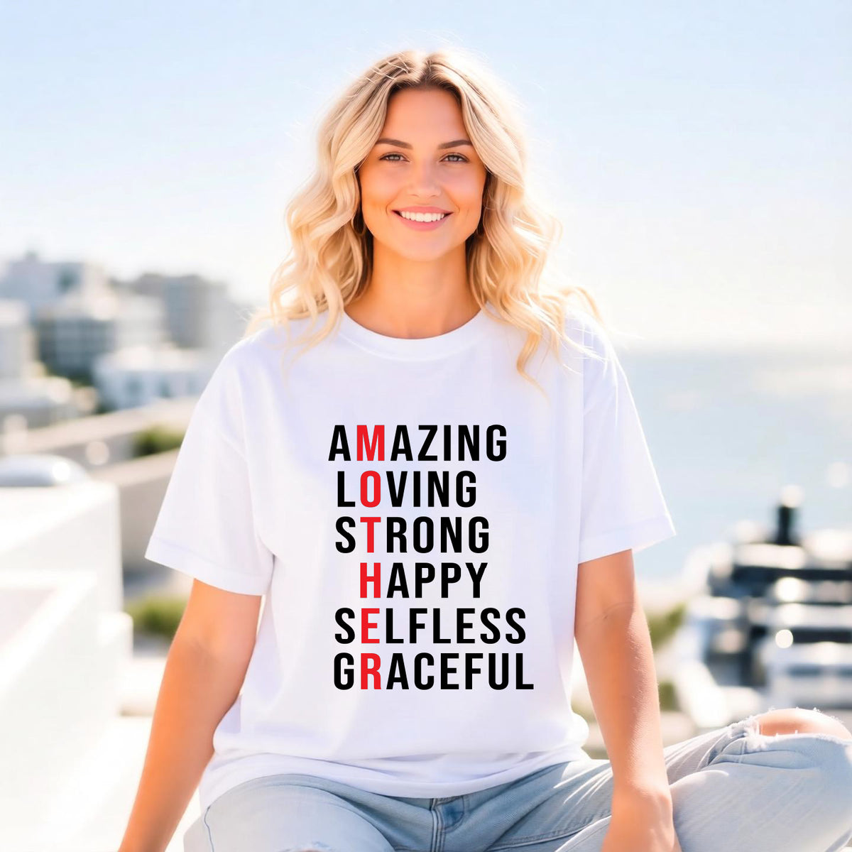 Mom T-shirt Mother's Day Mama Tee Unisex Comfort Colors Garment-Dyed Cotton h14