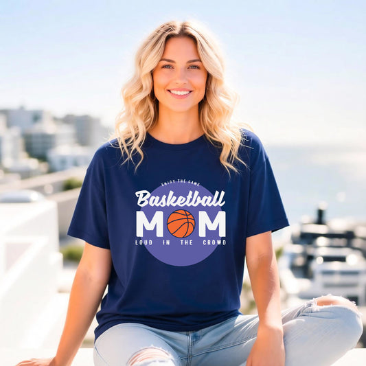 Basketball Mom T-shirt Mother's Day Mama Tee Unisex Comfort Colors Garment-Dyed Cotton h31