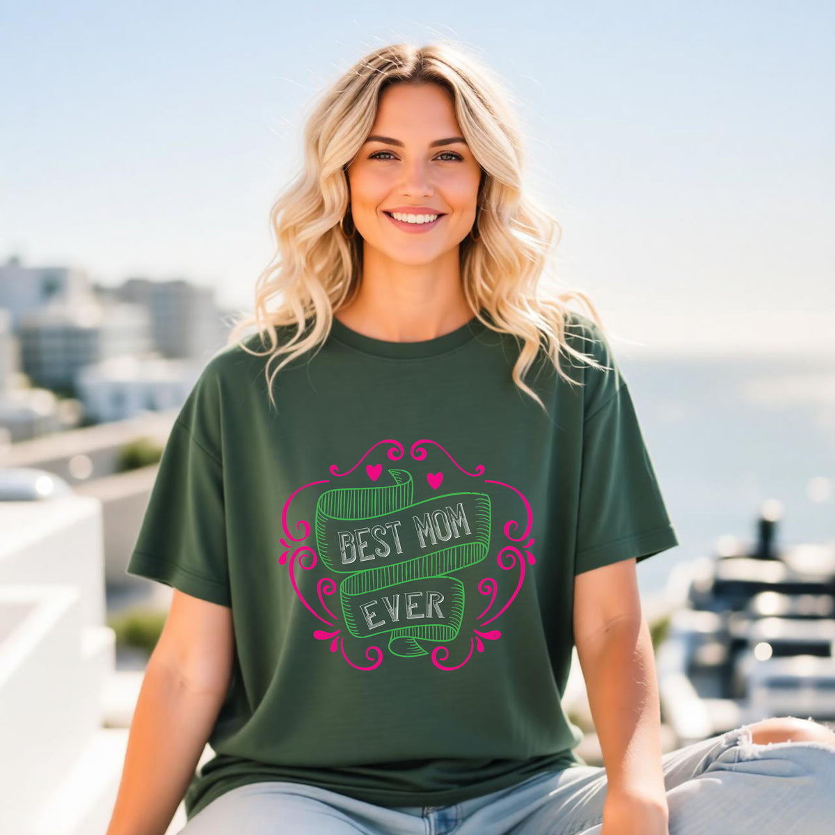 Mom T-shirt Mother Day Mama Tee Unisex Comfort Colors Garment-Dyed Cotton h64