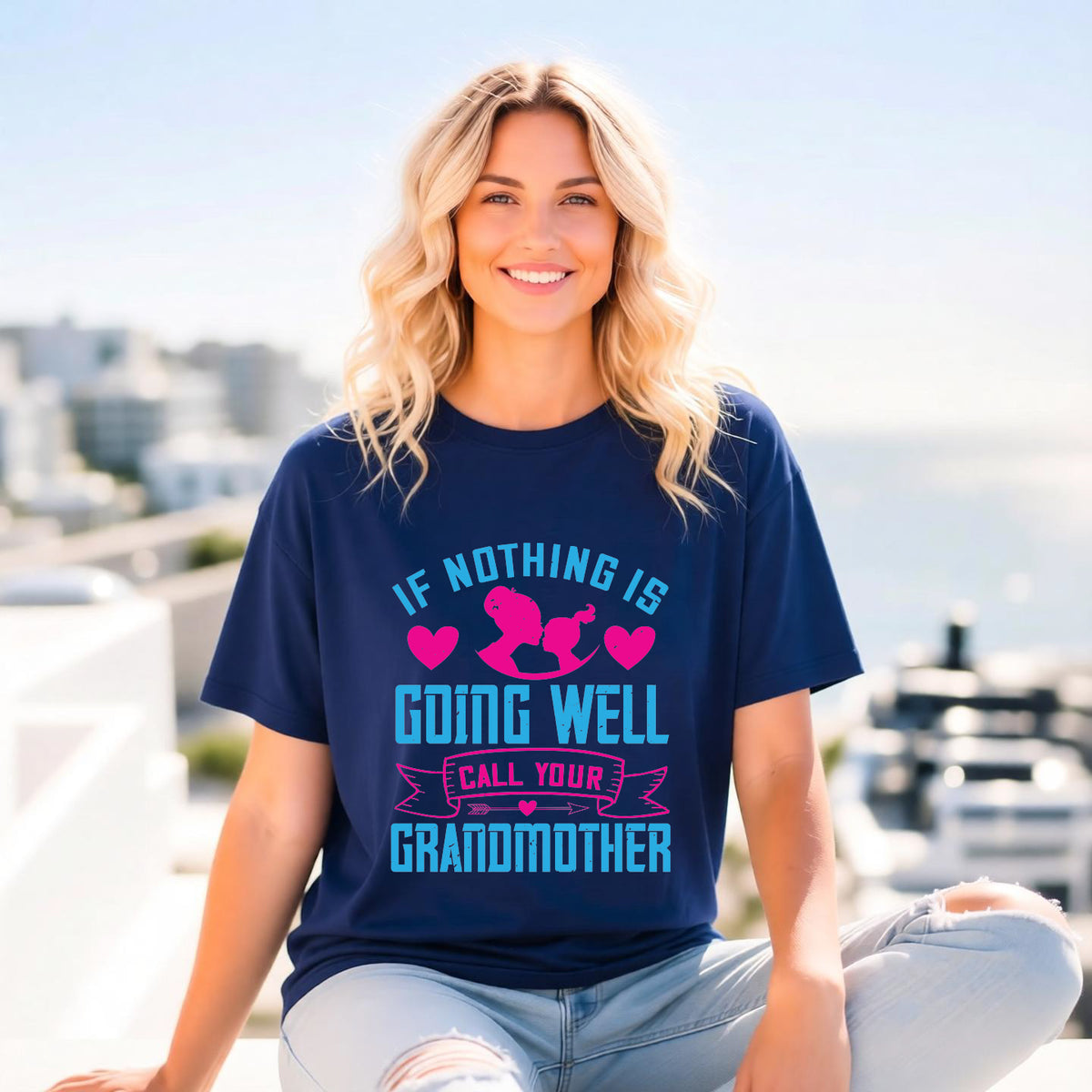Grandma T-shirt Mother Day Mama Tee Unisex Comfort Colors Garment-Dyed Cotton h76