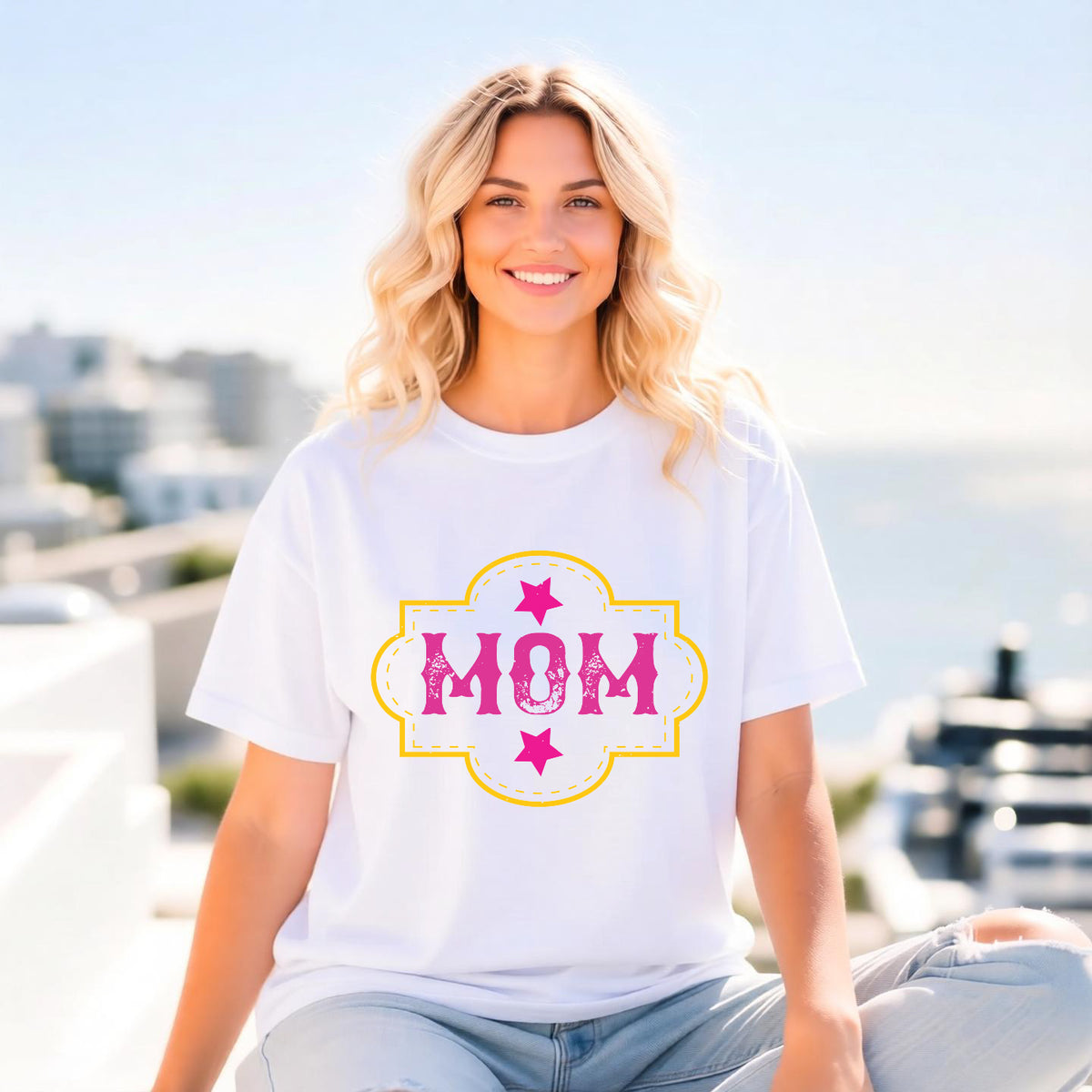 Mom T-shirt Mother Day Mama Tee Unisex Comfort Colors Garment-Dyed Cotton h81