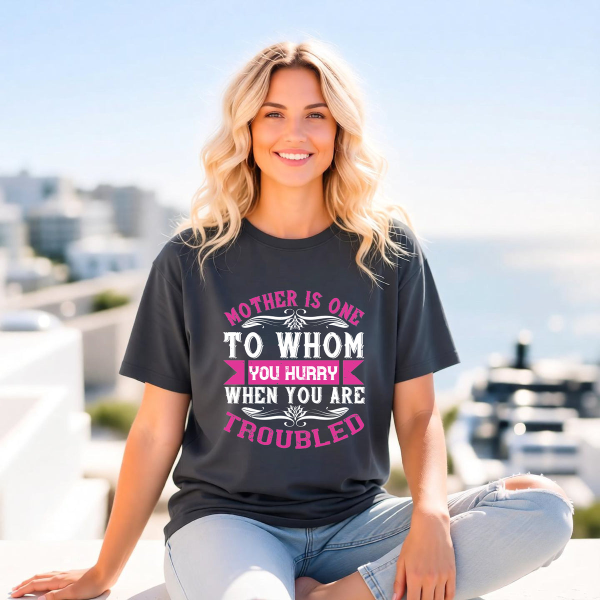 Mom T-shirt Mother Day Mama Tee Unisex Comfort Colors Garment-Dyed Cotton h82