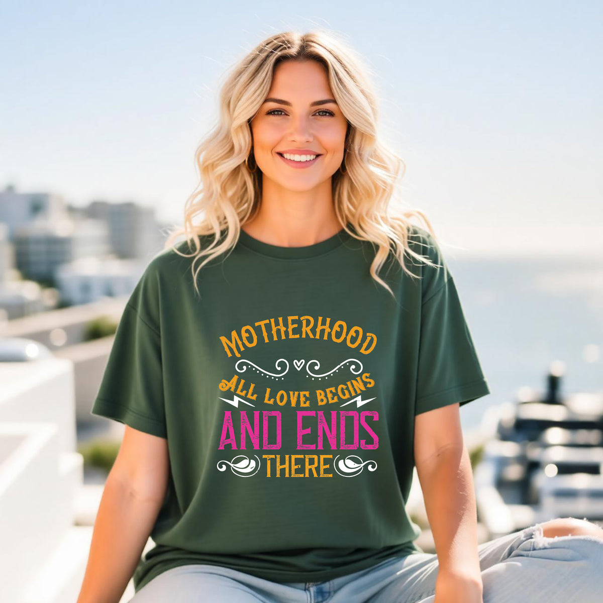 Mom T-shirt Mother Day Mama Tee Unisex Comfort Colors Garment-Dyed Cotton h85
