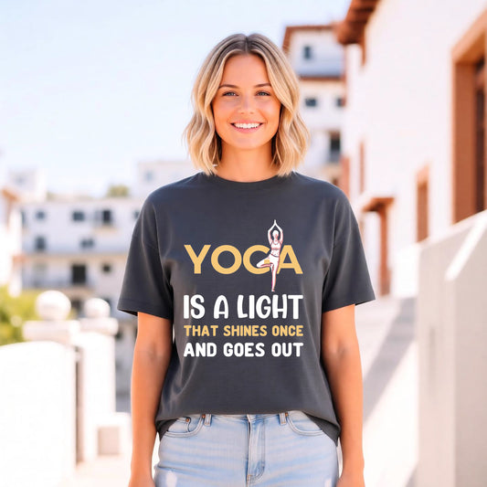 Yoga Lovers Unisex Comfort Colors Garment-Dyed Heavyweight 100 Cotton Art Design T-Shirt w1