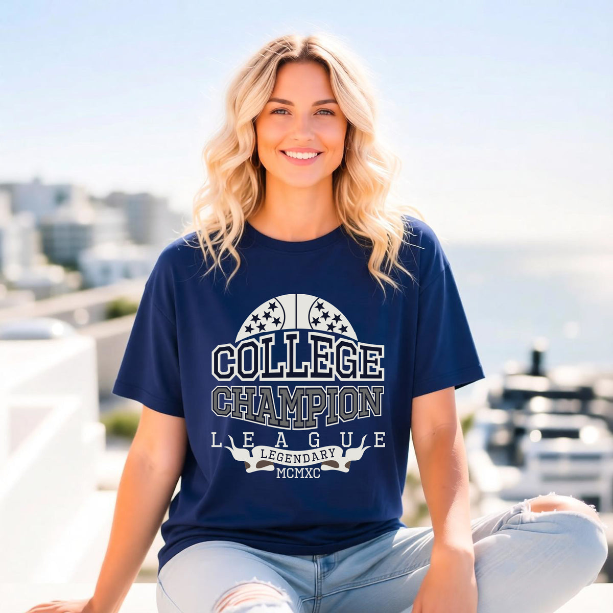 College Champion Basketball League Athletic Unisex Comfort Colors Garment-Dyed Heavyweight 100 Cotton Art Design T-Shirt w12