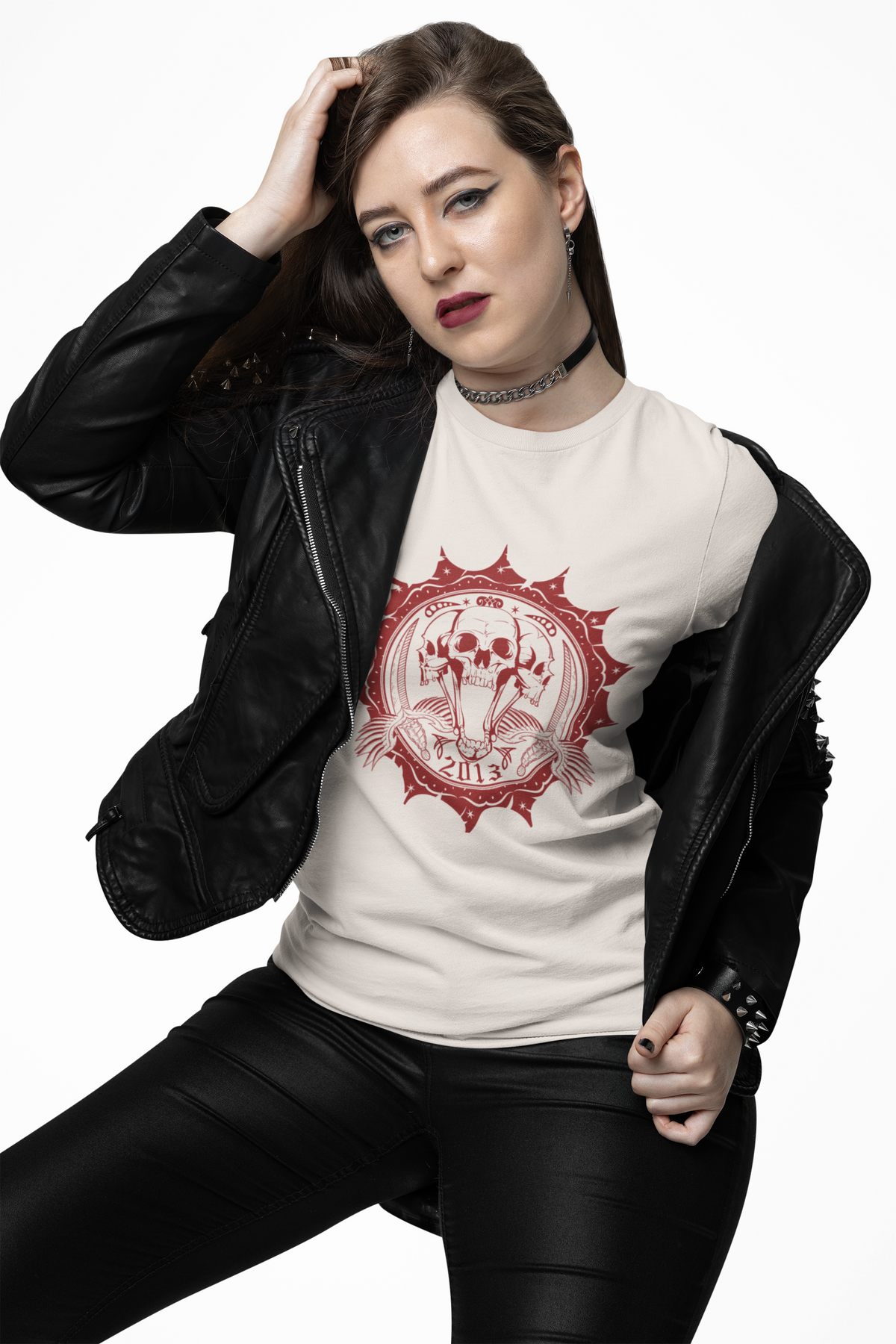 Skull Meddalion Mandala Tee Boho Skulleton Graphic Unisex Cotton Shirt Art-51
