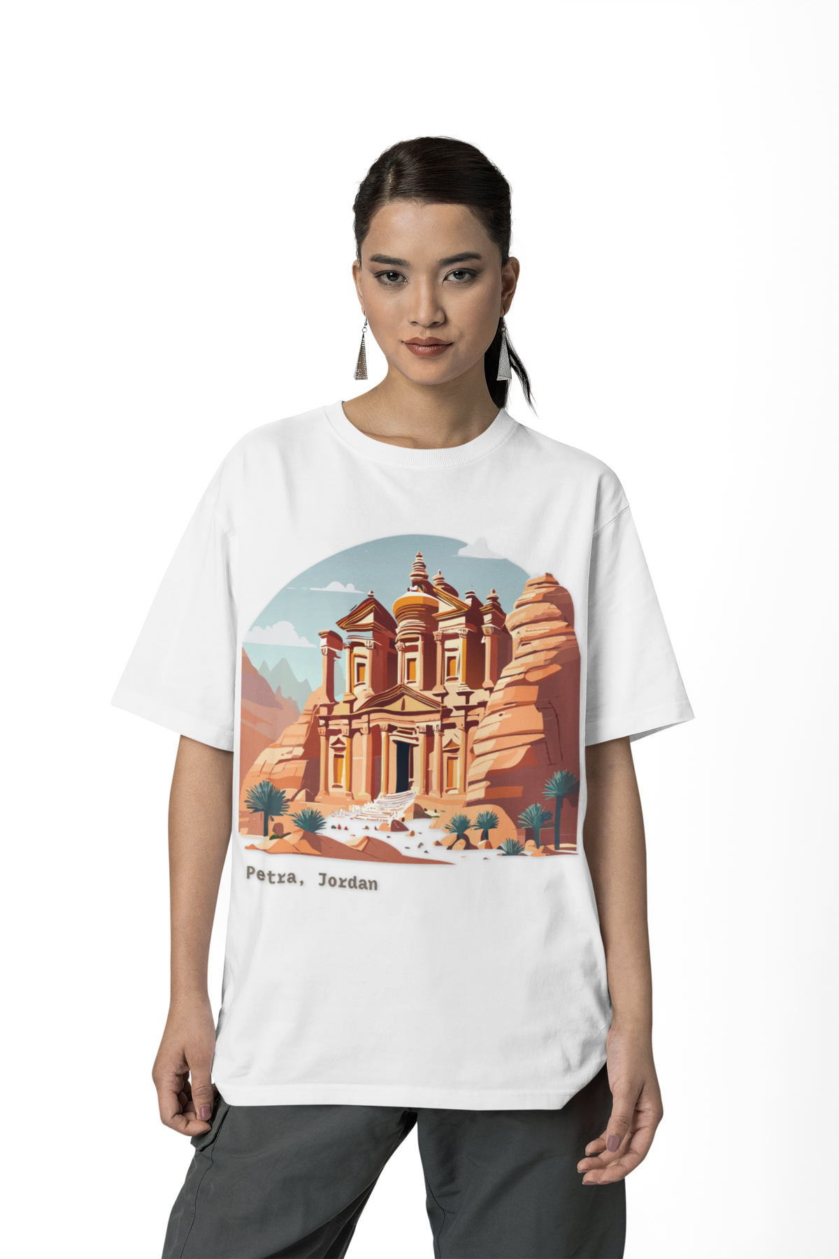 Petra Jordan Illustration Tee | Petra travel shirt, ancient rock city design