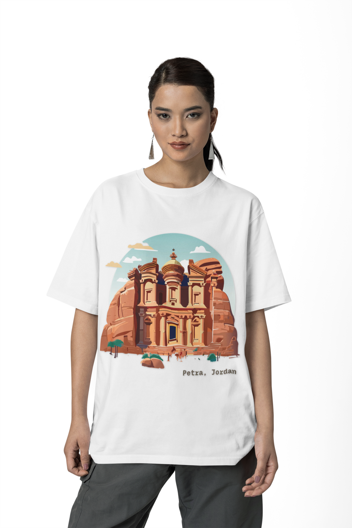 Petra Jordan illustration T-Shirt | Travel souvenir tee