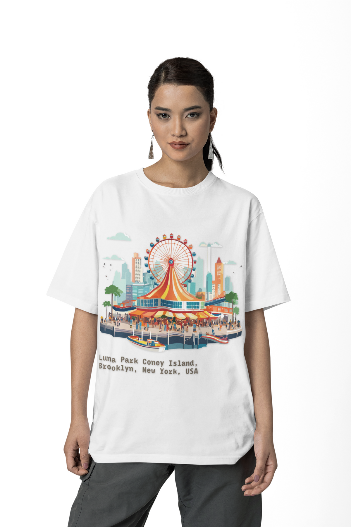 Luna Park Coney Island Carousel T-Shirt | Brooklyn New York Tee