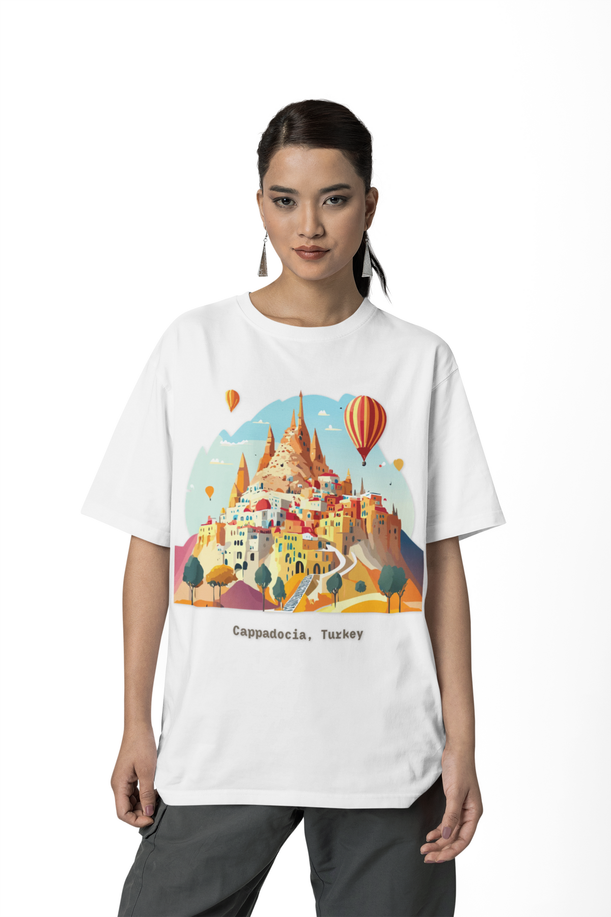 Cappadocia Hot Air Balloons Tee | Turkey Travel Illustration