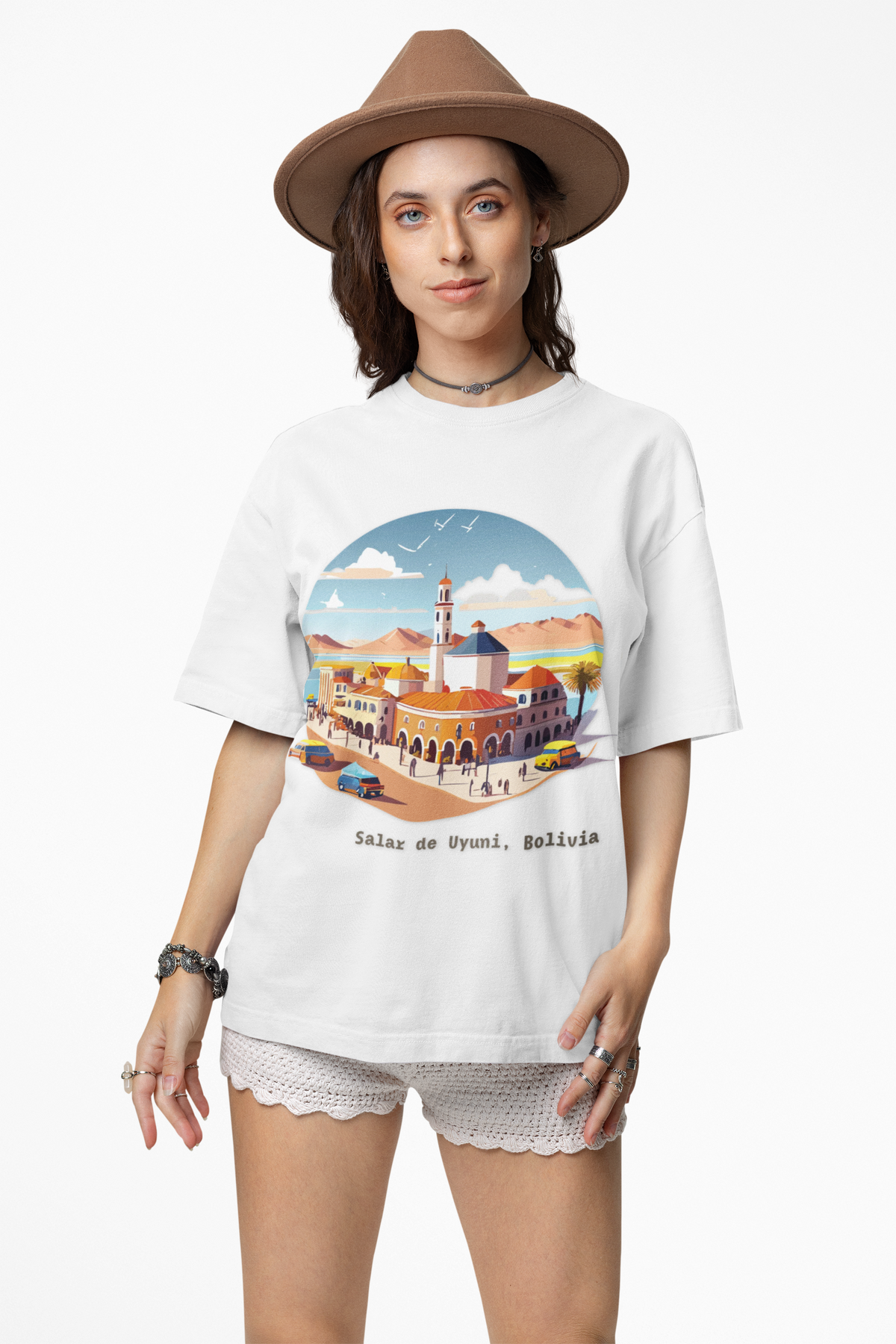 Salar de Uyuni Bolivia landscape T-Shirt | Salt Flats travel tee