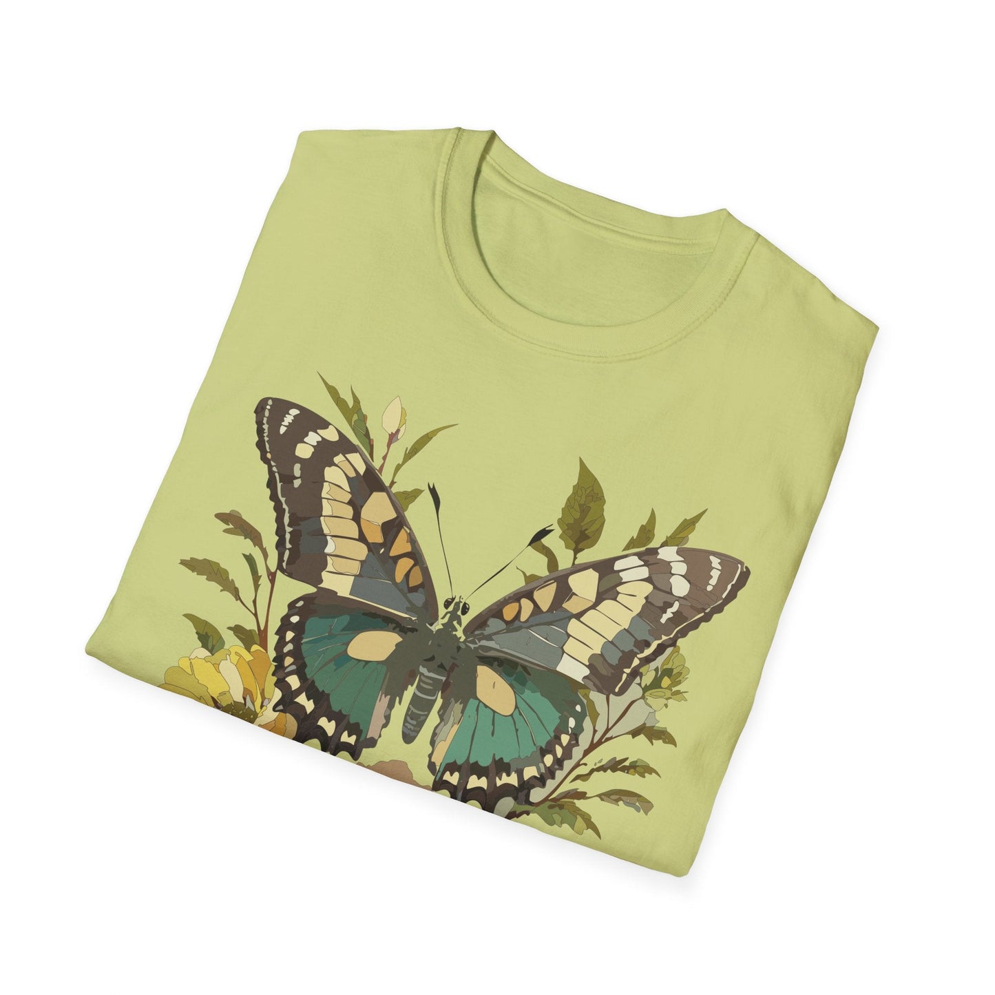Butterfly Shirt Unisex Monarch Butterfly Tee Gildan Softstyle 64000 100 Percent Ring Spun Cotton