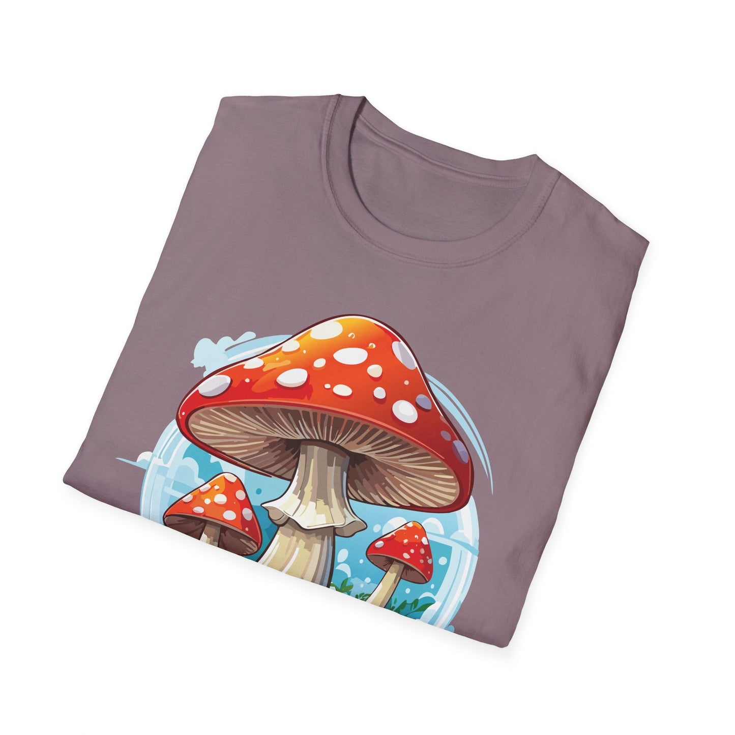 Funny Mashroom Graphic Unisex Softstyle Cotton With Cartoon Illustration Design 20