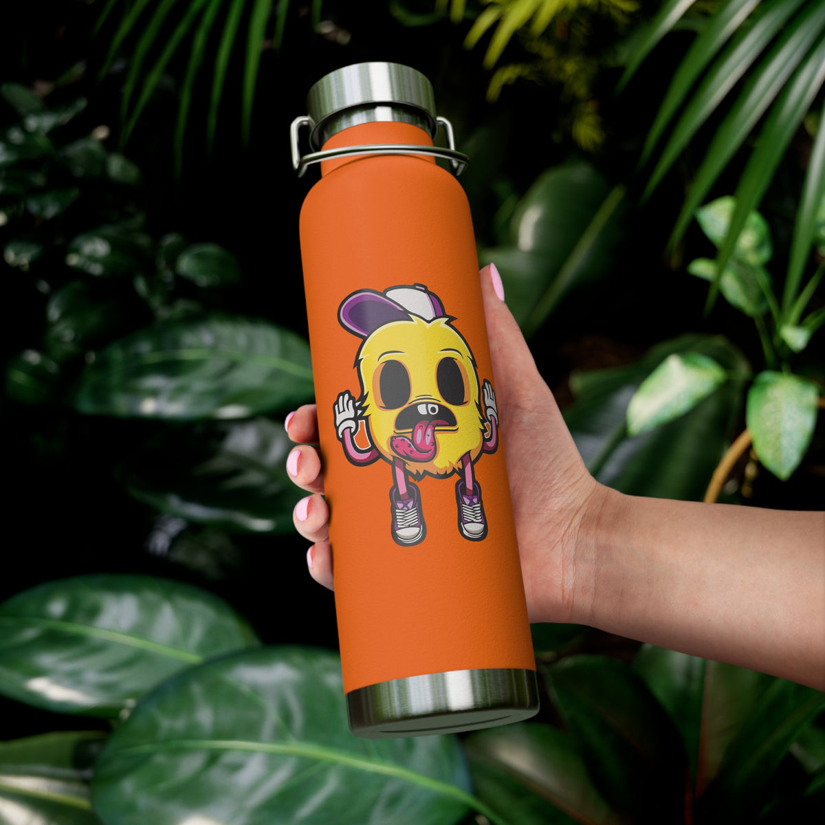 22oz Copper Insulated Water Bottle with Cartoon Design - CV84