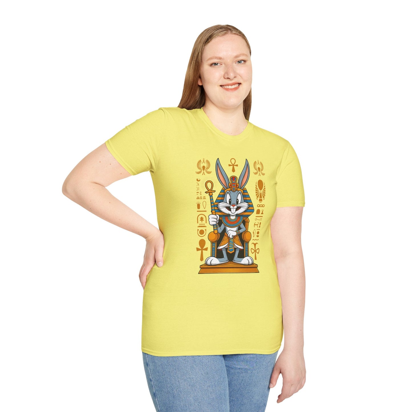 Bugs Bunny T Shirt Unisex Softstyle 64000 Cartoon Animation Tee Ring Spun Cotton