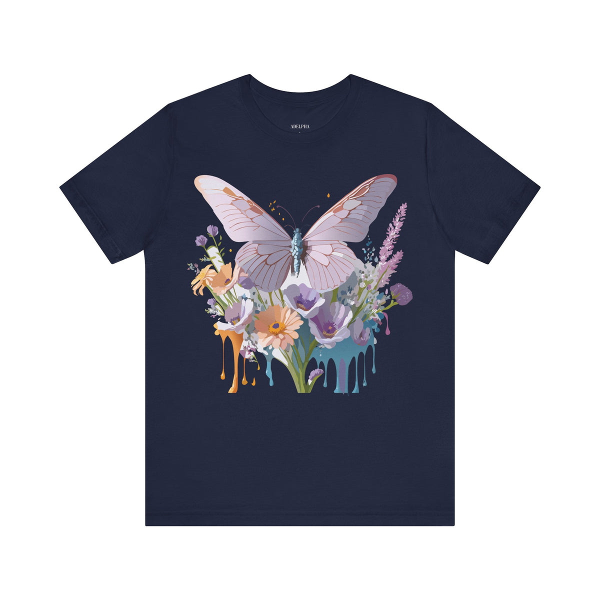 Butterfly Graphic Unisex Cotton Bella+Canvas Tee with Art Design n50