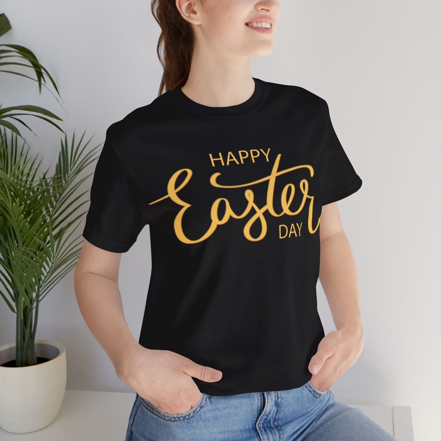 Unisex Cotton Tee Shirt with Easter Prints