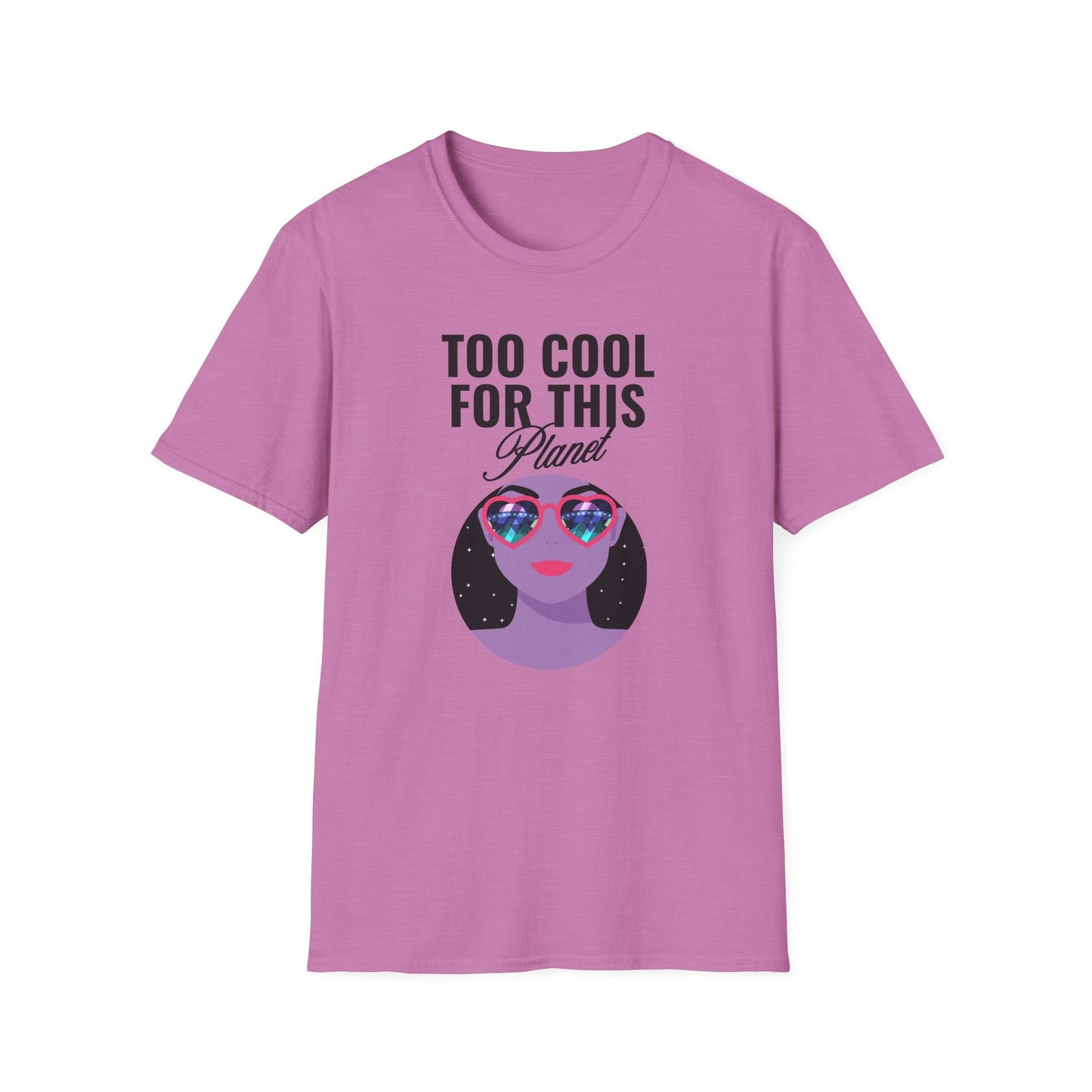 Too Cool For This Planet TShirt  Retro Alien Sunglasses Graphic Tee