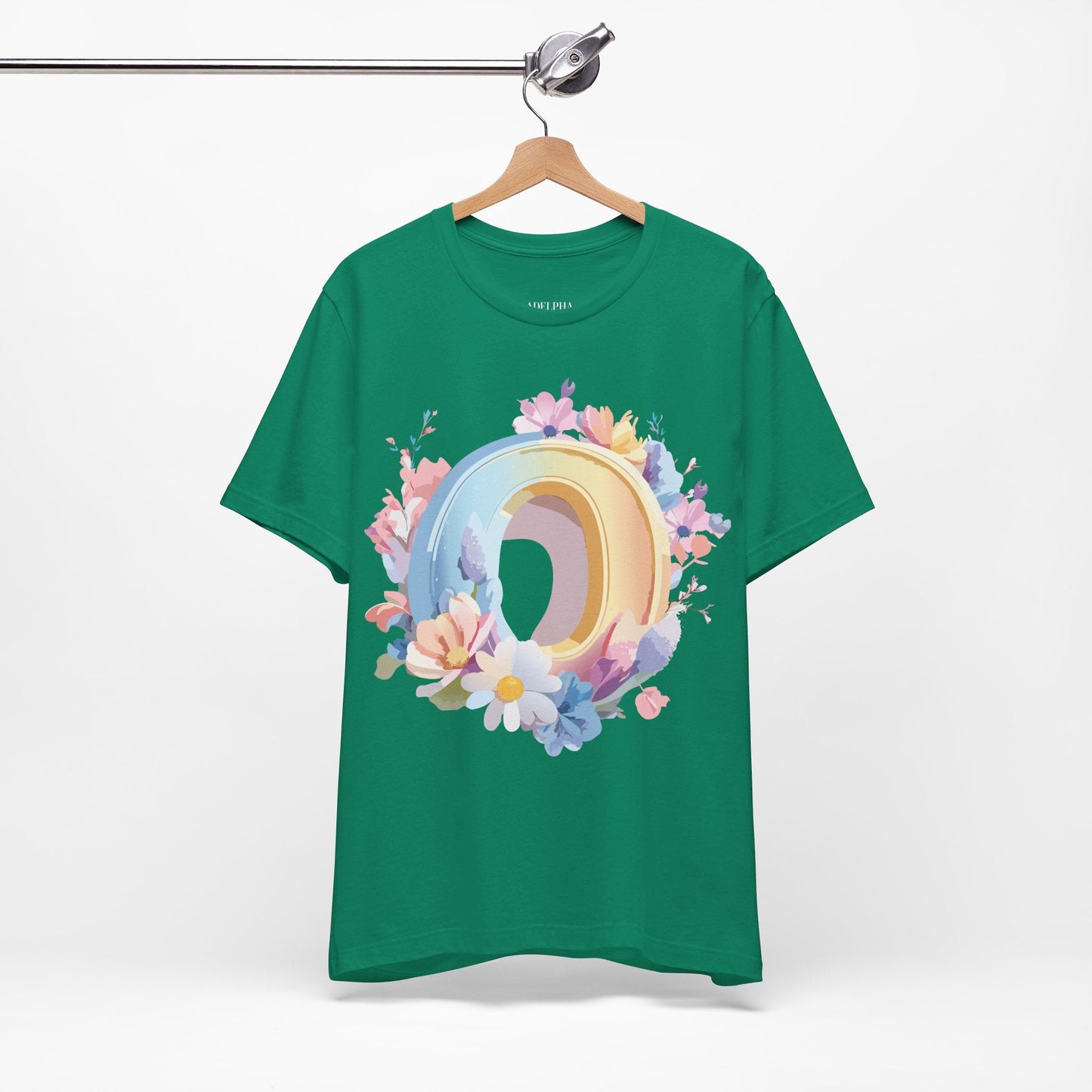 Letter O Shirt Unisex Graphic Tee Art Design Adelpha Vintage Inspired Short Sleeve Jersey