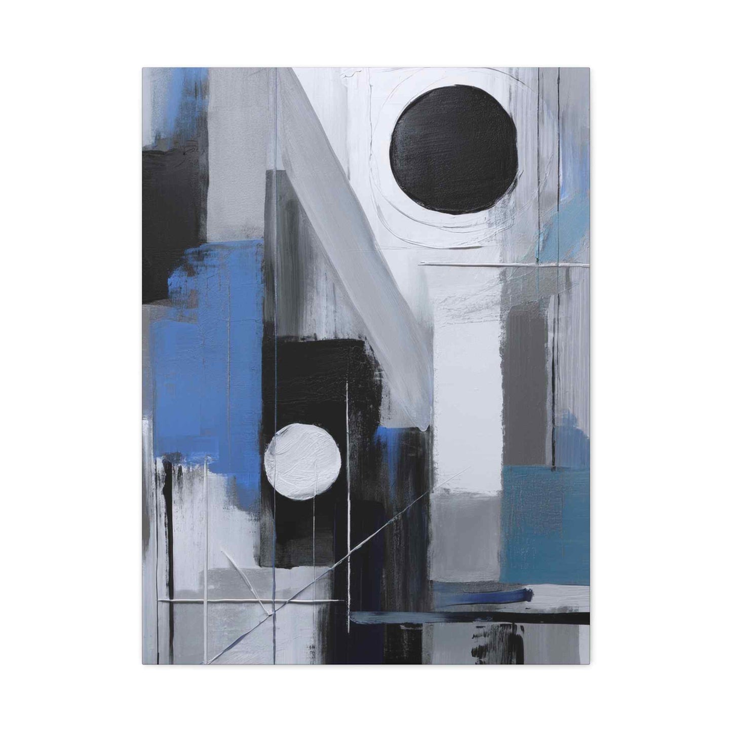 Blue Abstract Painting Print Canvas 20x24,20x30,24x30, 24x32,24x36,30x40, 32x48,36x48,40x60 Pine-Wood Inner Frame ABS-27