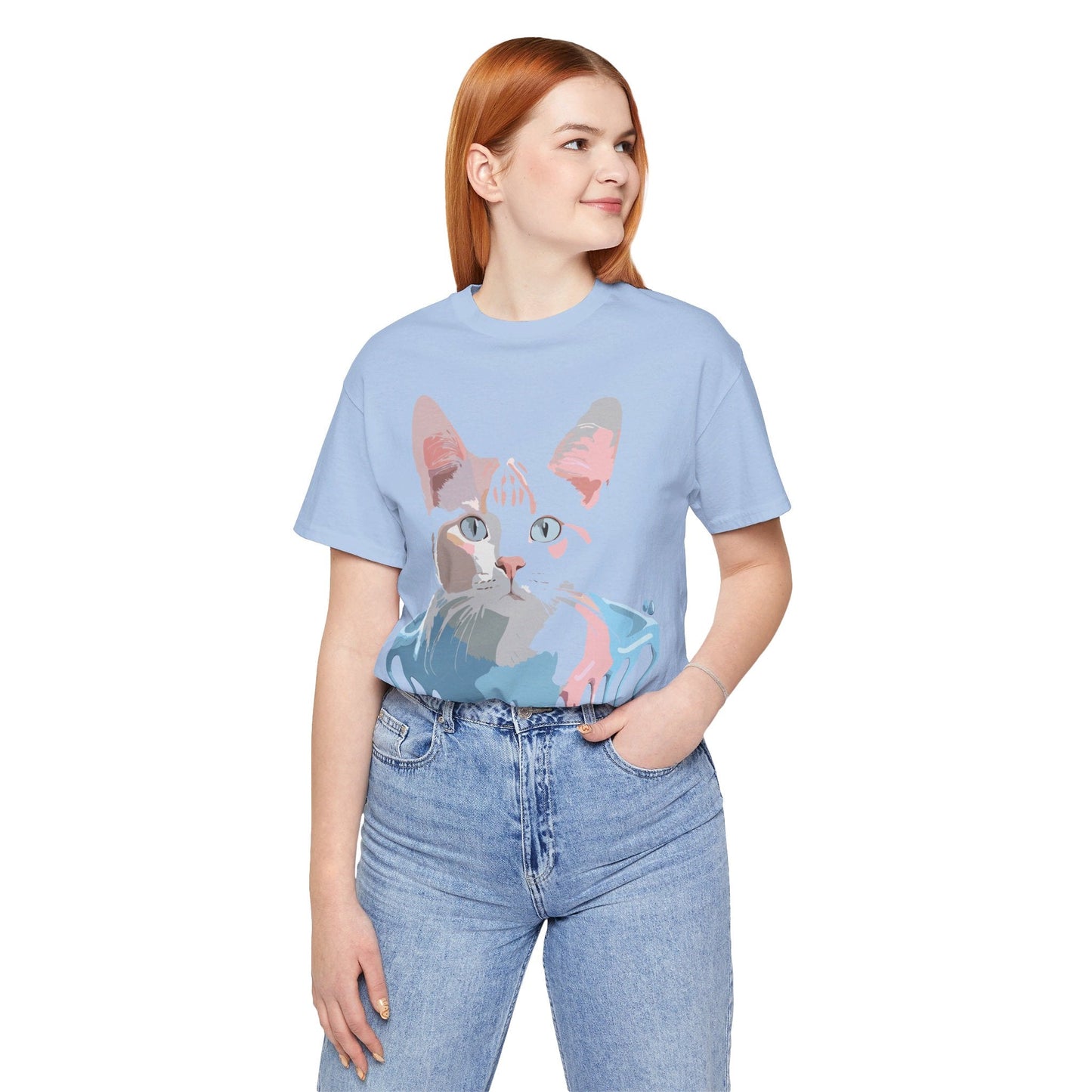 Cat Graphic Unisex 100 Cotton Vintage Design Tee 31