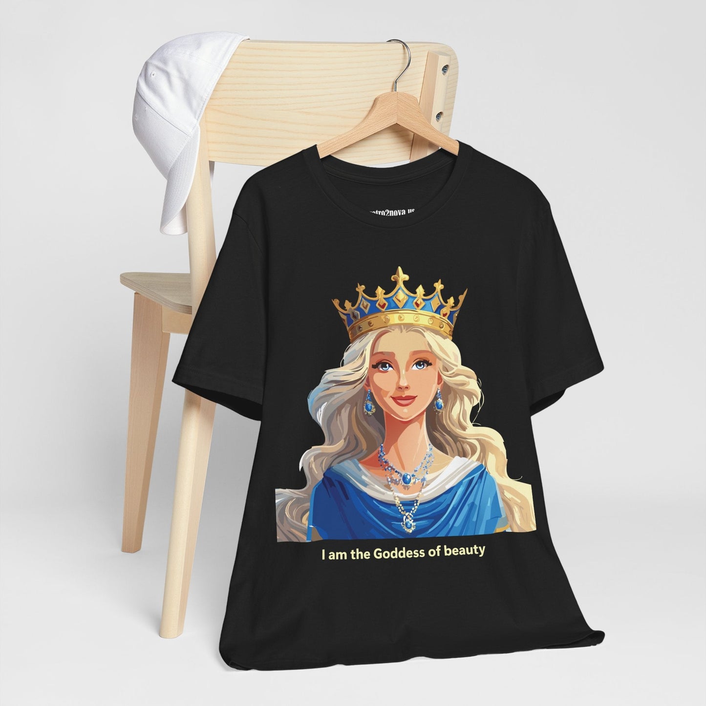 Goddess Graphic Tee Unisex Short Sleeve Original Art by Retro2Nova Premium Cotton