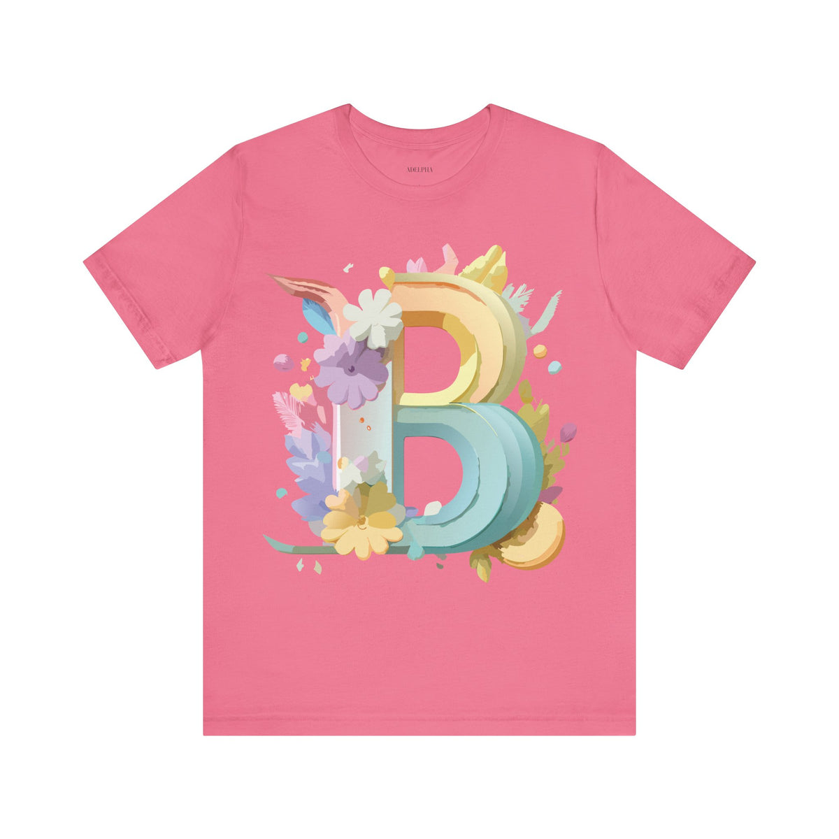 Letter B Graphic Unisex Cotton Bella+Canvas Tee with Art Letter Design