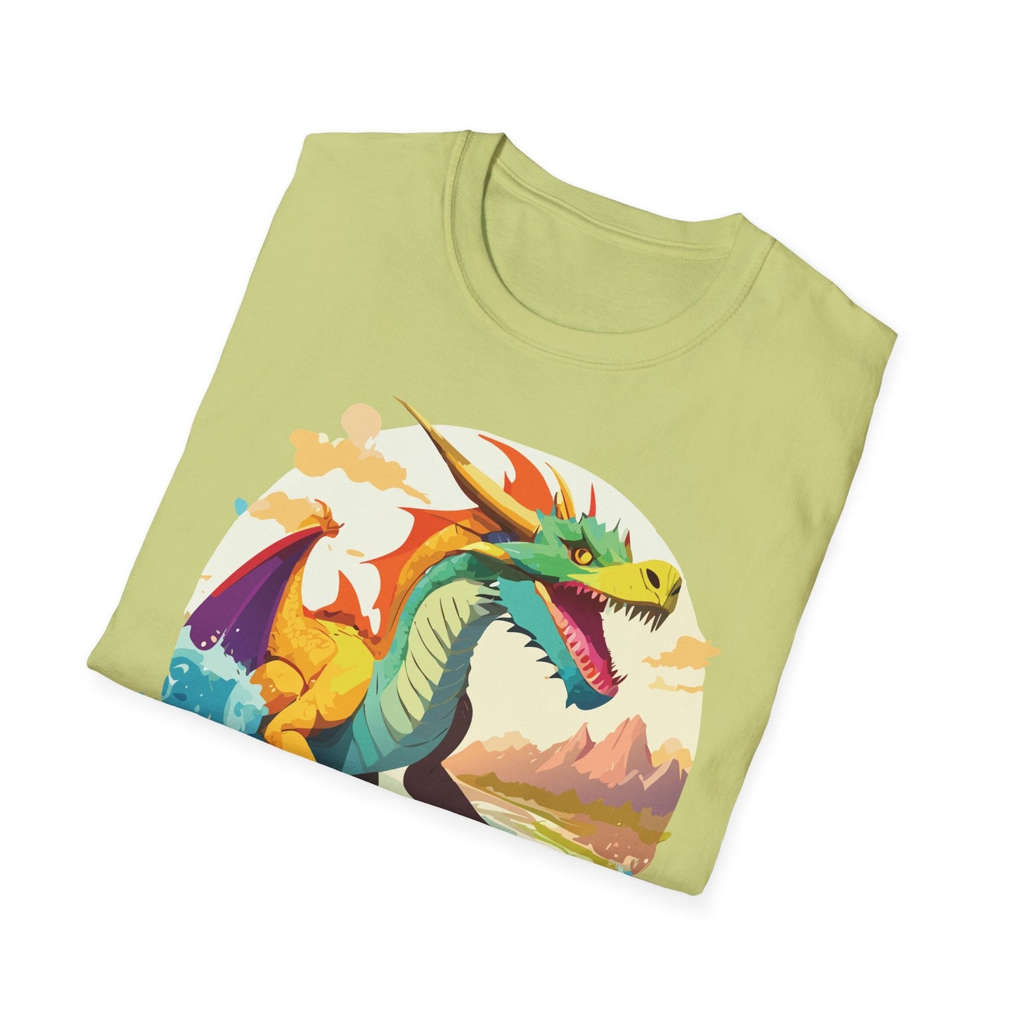 Dragon T Shirt Unisex Animal Print Dragon Shirt Gildan Softstyle Cotton Tee 64000