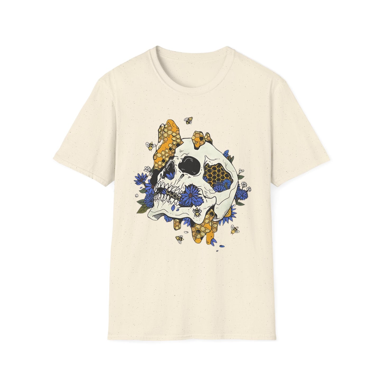Skull Tee Shirt Unisex Skeleton Design Gildan Softstyle 64000 100 Percent Ring Spun Cotton Tee