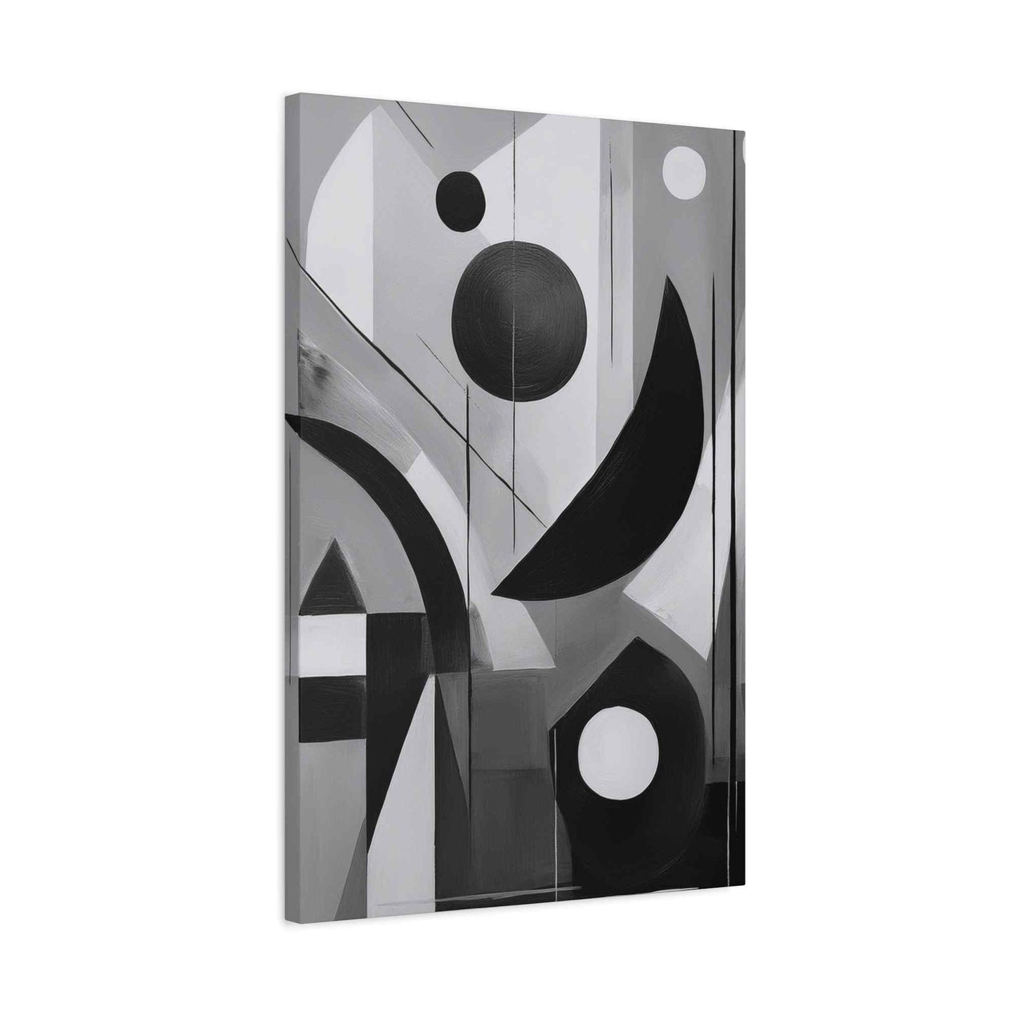 Black Abstract Painting Print Canvas 20x24,20x30,24x30, 24x32,24x36,30x40, 32x48,36x48,40x60 Pine-Wood Inner Frame ABS-17