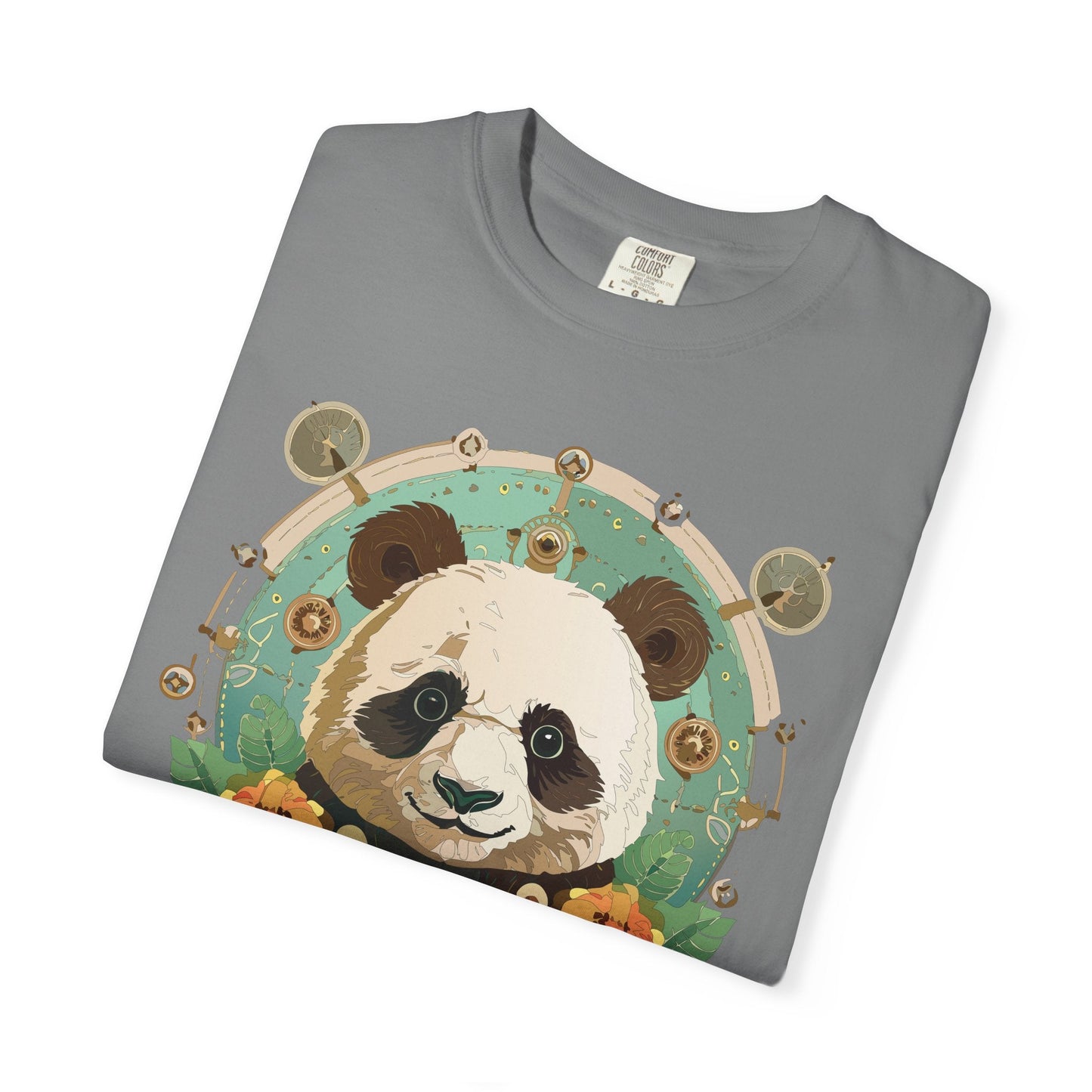 Panda Portrait Graphic T-Shirt Unisex Cotton Floral Animal Art Tee p3