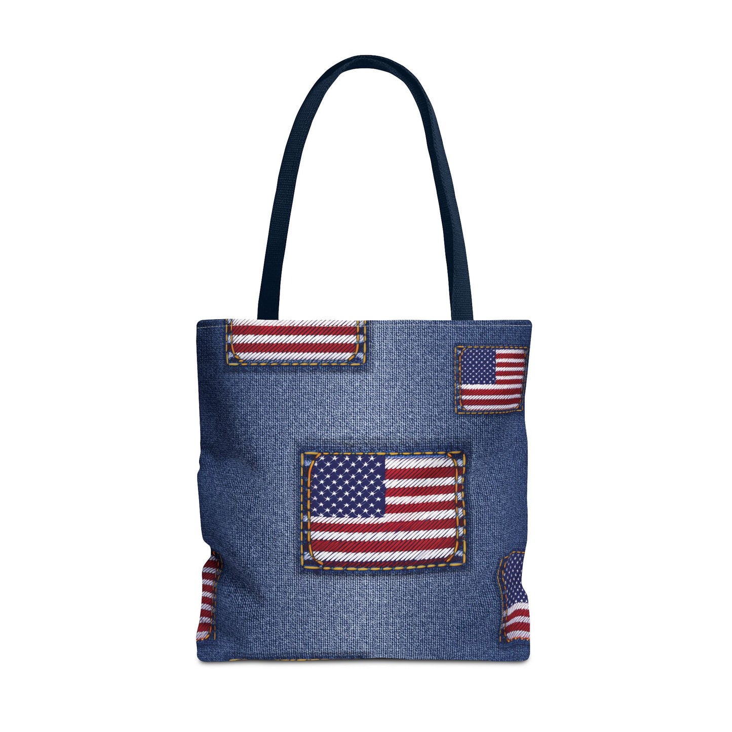 4th of July DENIM PRINT CANVAS BAG HIGH-QUALITY 100% SPUN POLY 3 SIZE BAG-200-14