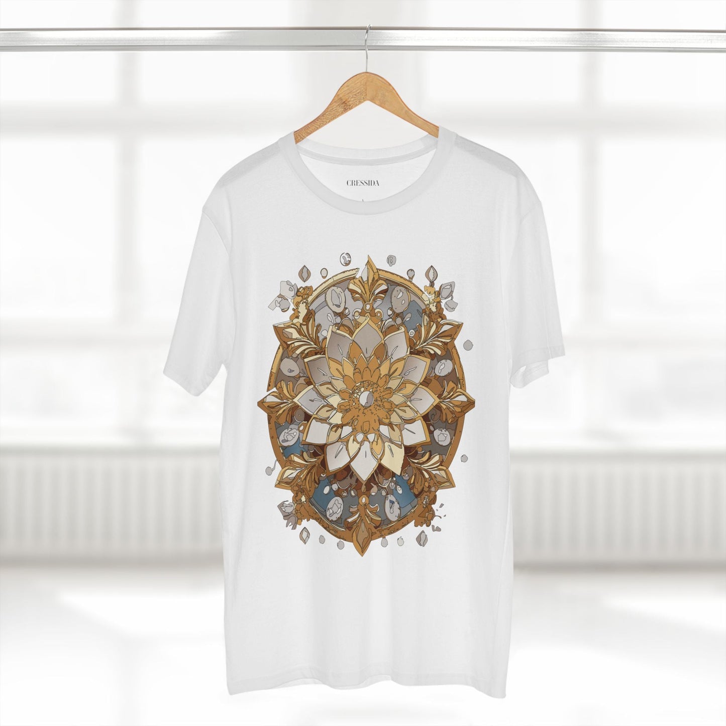 Floral Graphic T-Shirt Unisex 100 Cotton Art Design with Antique Flowers Tee 21