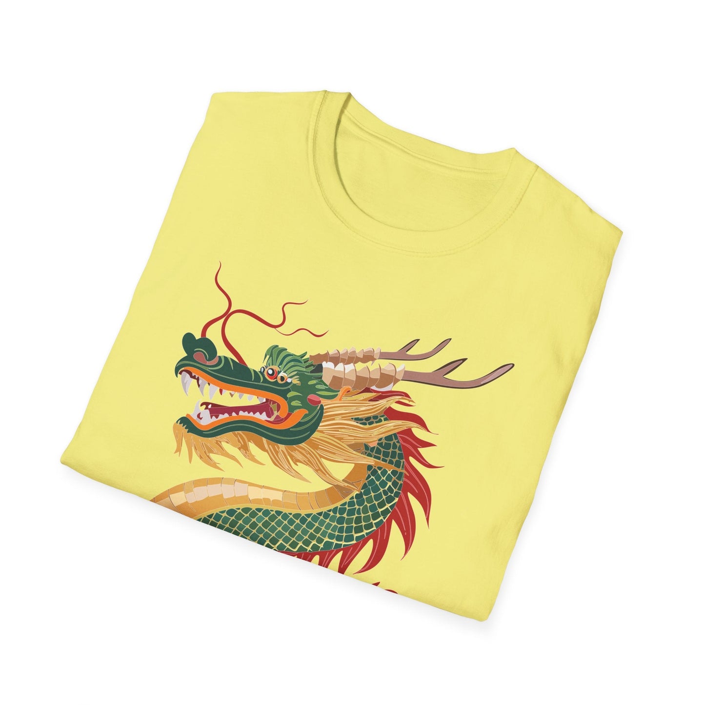 Dragon Graphic Unisex Cotton Softstyle Art Design Tee With Animals 9