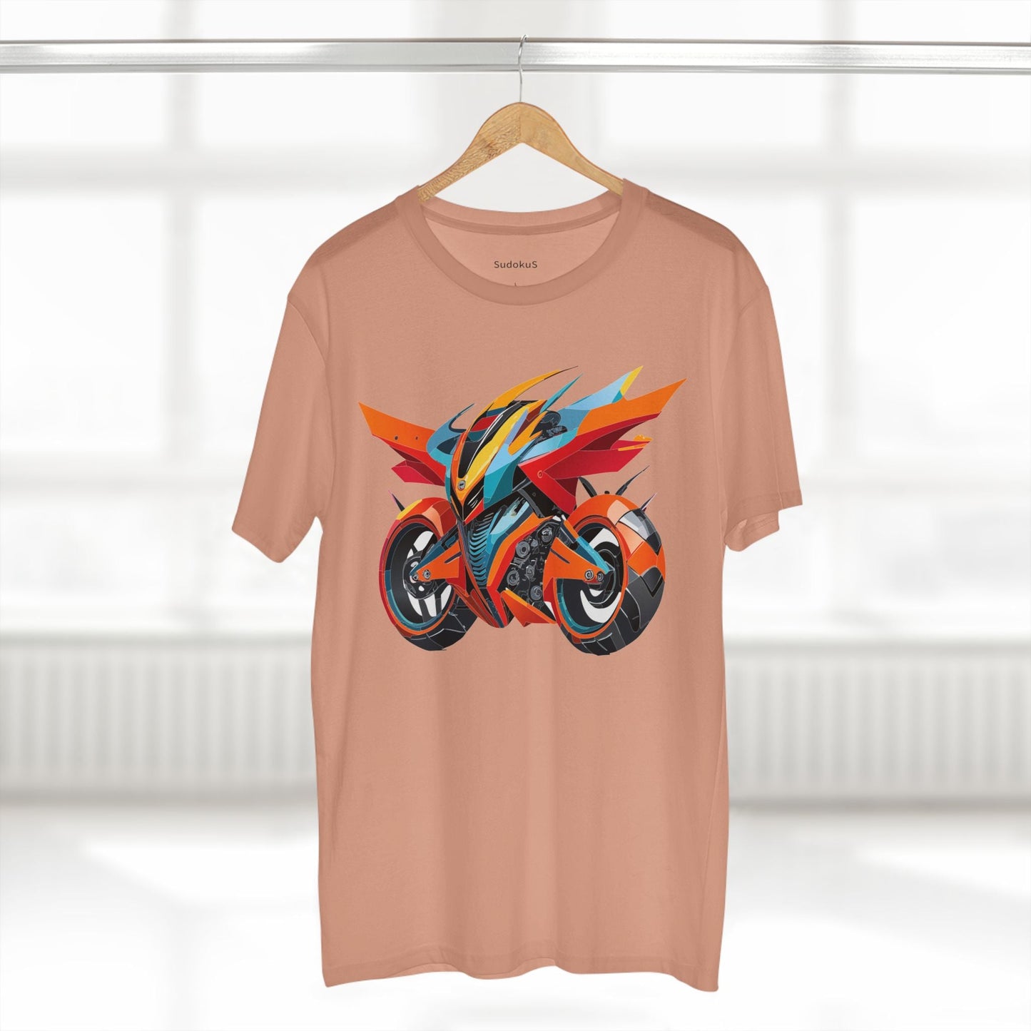 Moto Bike Graphic Unisex 100 Cotton Staple Tee 1