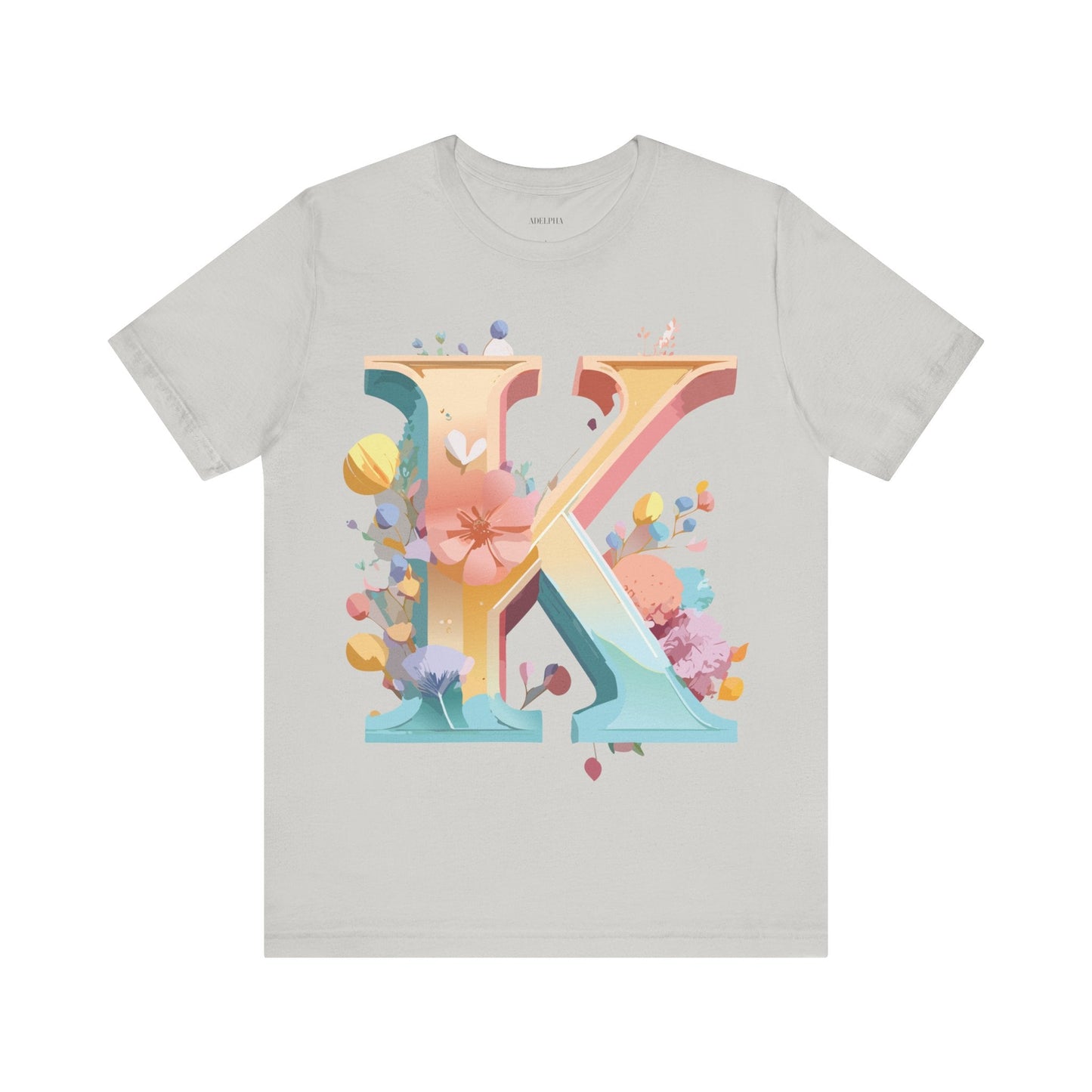 Letter K Shirt Unisex Graphic Tee With Vintage Inspired Artwork By Adelpha Short Sleeve