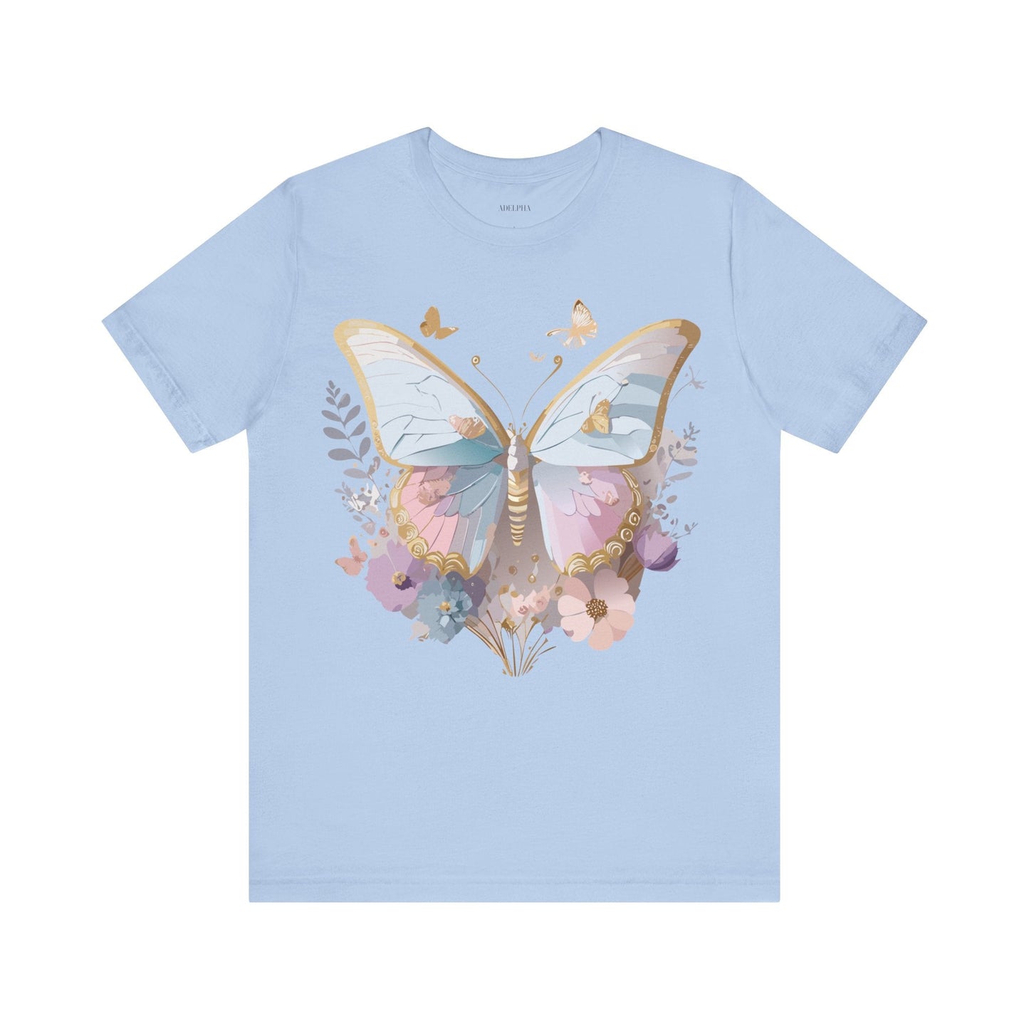 Unisex Graphic Tee Featuring Adelpha Artwork Vintage Butterfly Inspired Short Sleeve