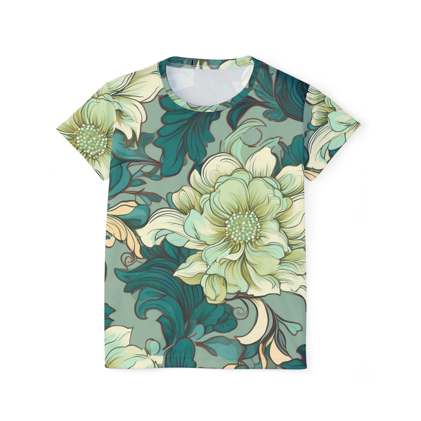 Women Poly T-Shirt with Floral Print