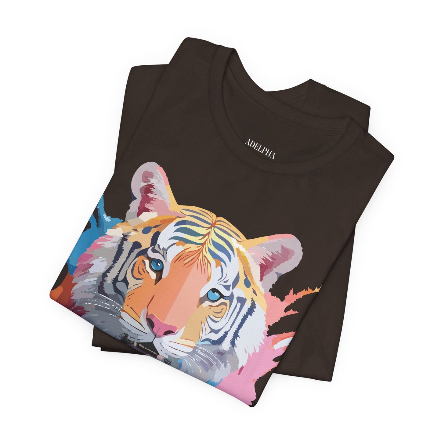Tiger Graphic Tee By Adelpha Unisex Short Sleeve Vintage Inspired Art Shirt Premium Quality